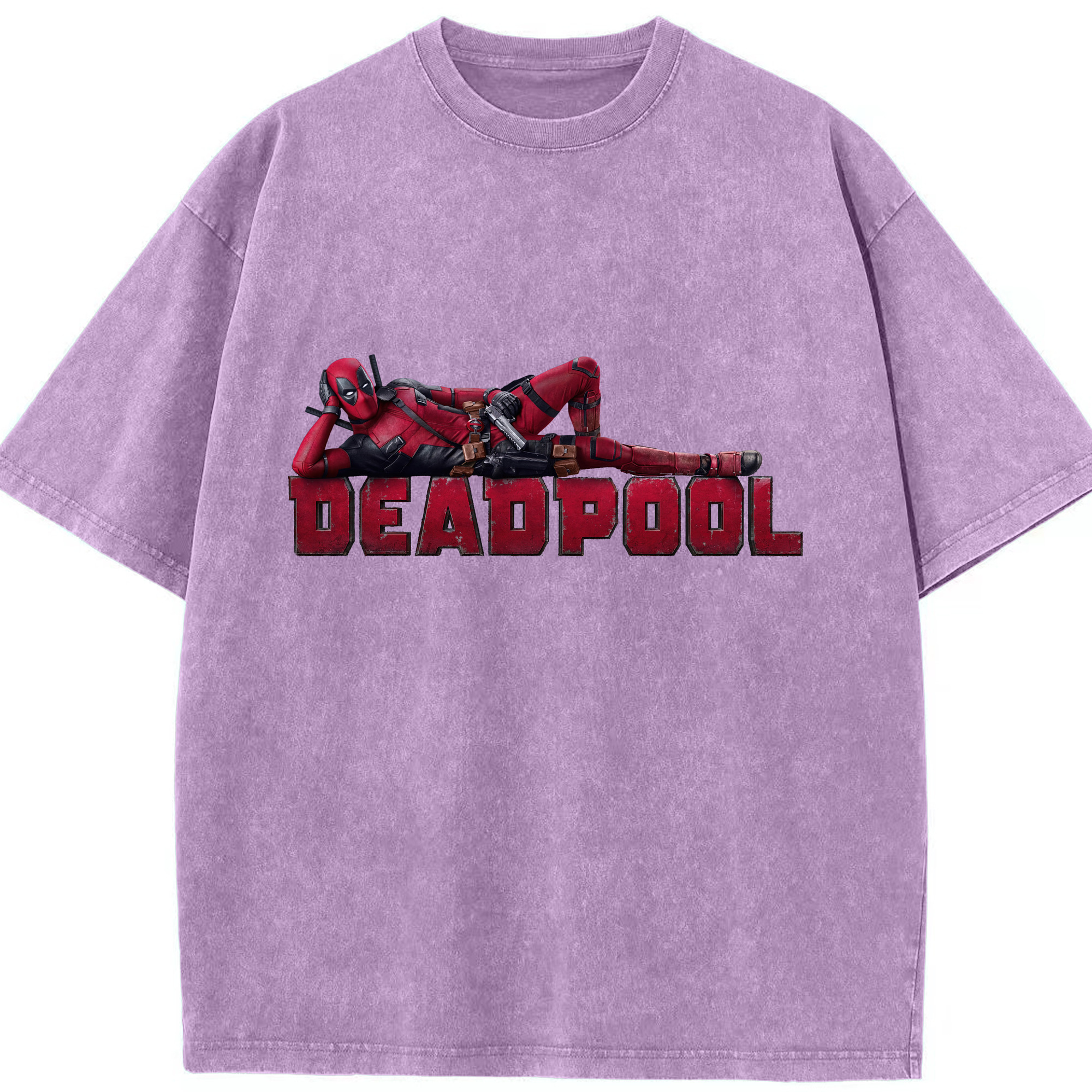 （画像用） Deadpool デッドプール 綿100% ヴィンテージ風 半袖Tシャツ（フロントプリント）