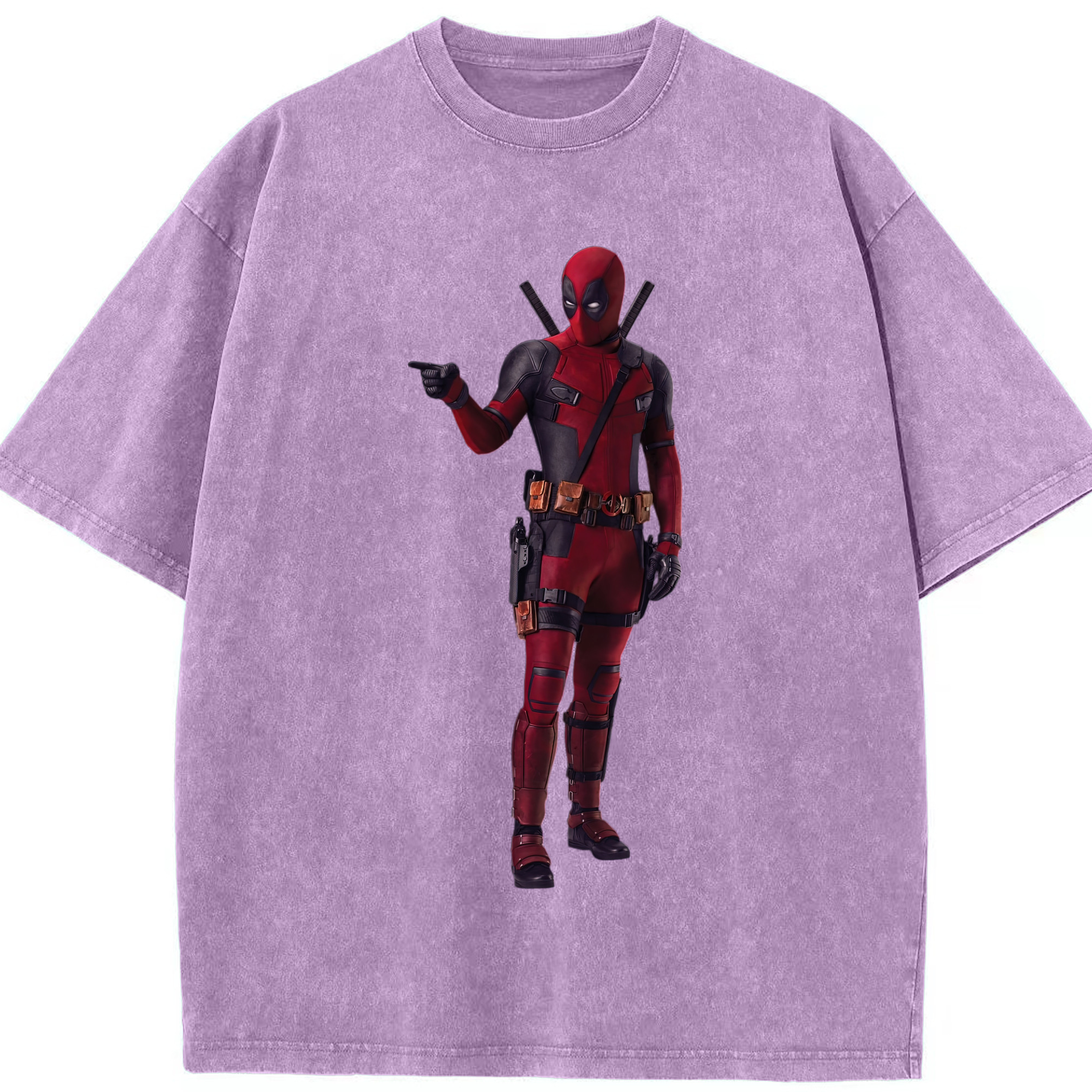（画像用） Deadpool デッドプール 綿100% ヴィンテージ風 半袖Tシャツ（フロントプリント）
