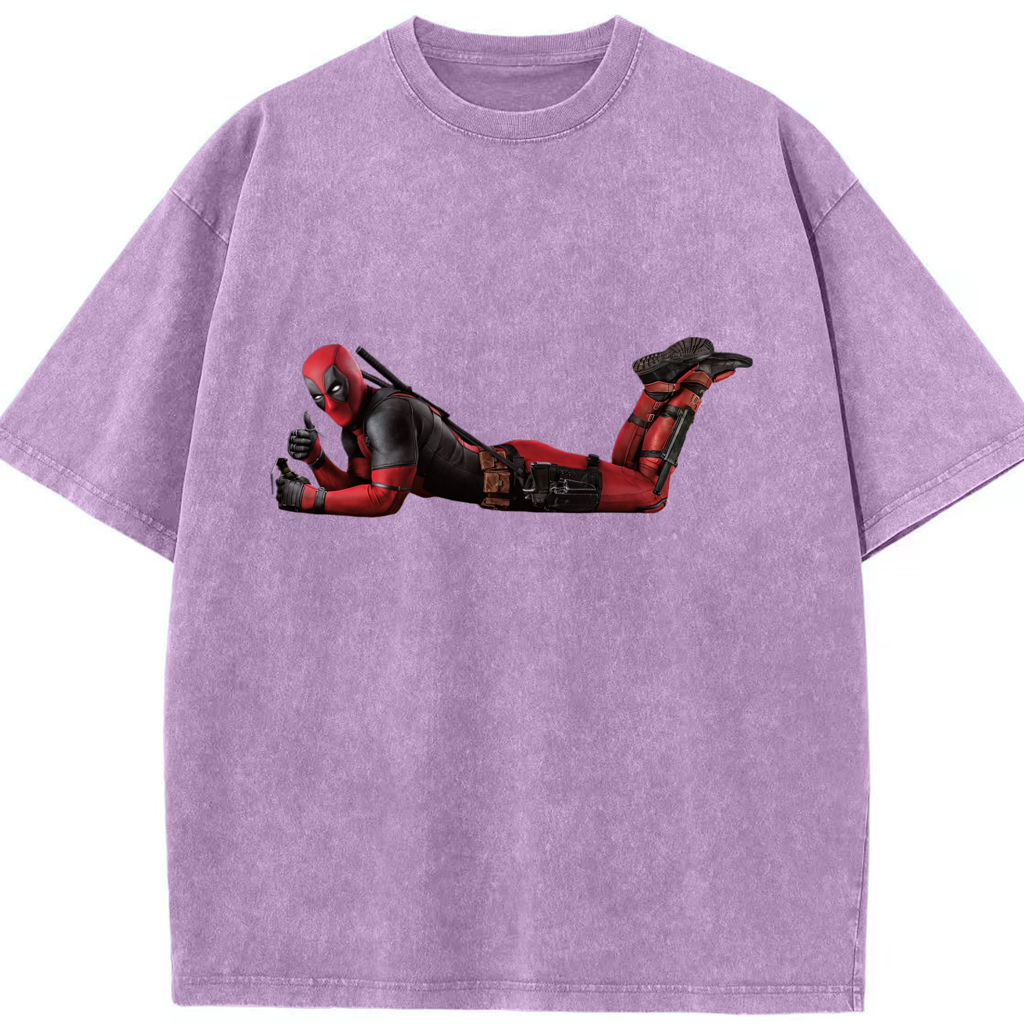 （画像用） Deadpool デッドプール 綿100% ヴィンテージ風 半袖Tシャツ（フロントプリント）