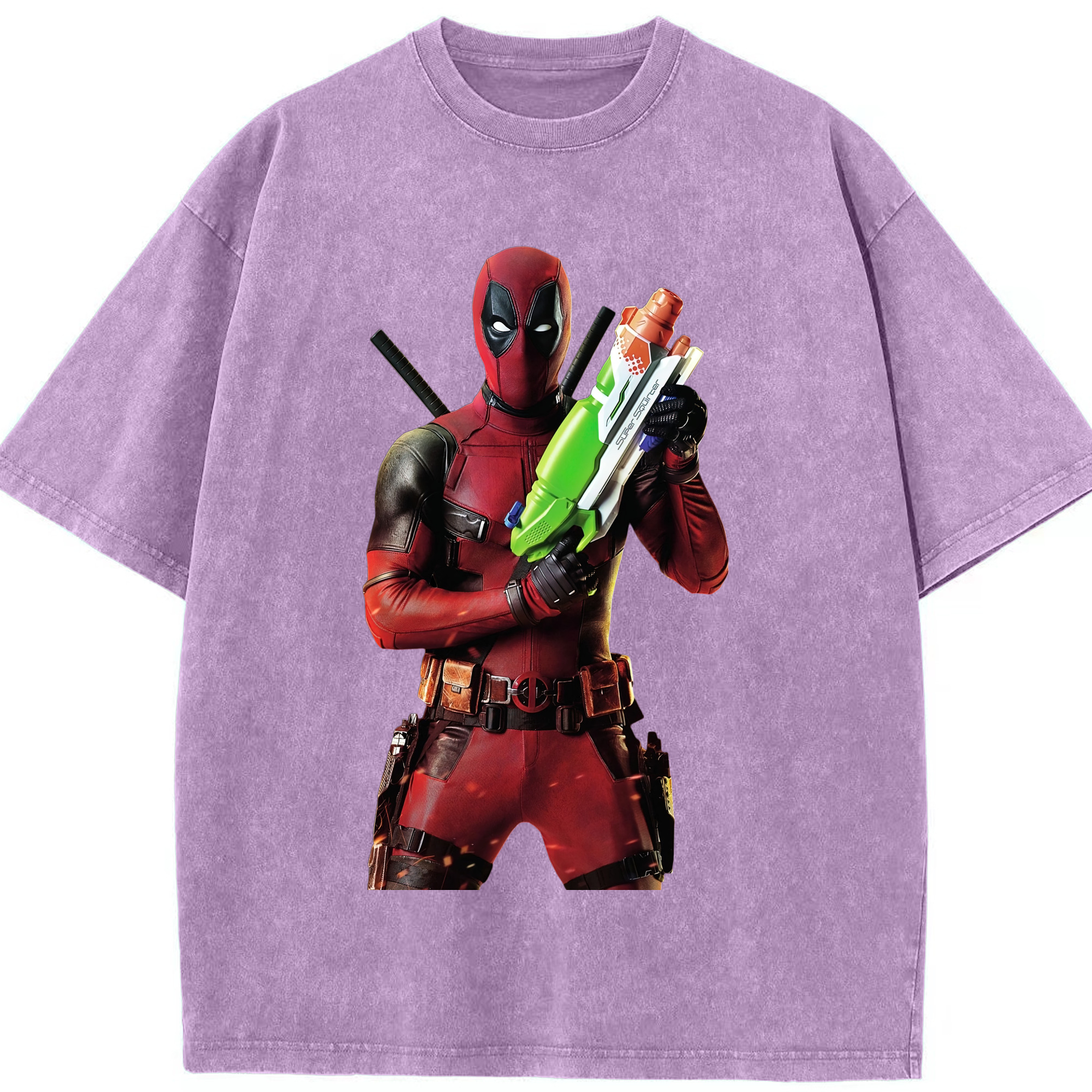 （画像用） Deadpool デッドプール 綿100% ヴィンテージ風 半袖Tシャツ（フロントプリント）