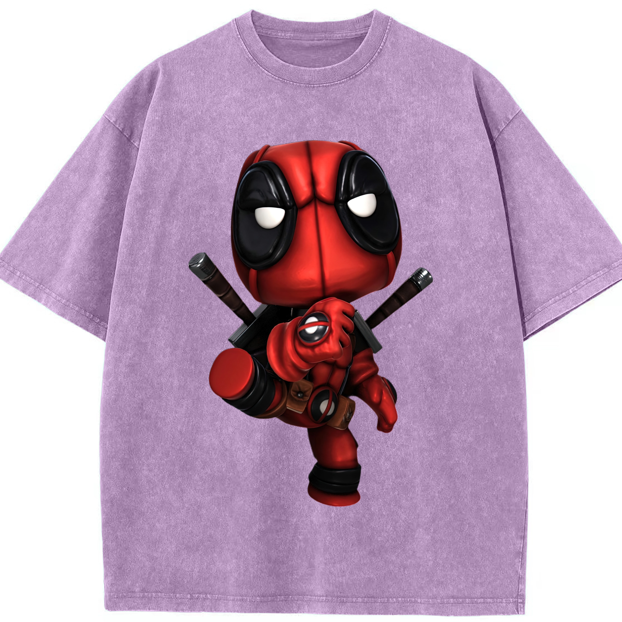 （画像用） Deadpool デッドプール 綿100% ヴィンテージ風 半袖Tシャツ（フロントプリント）