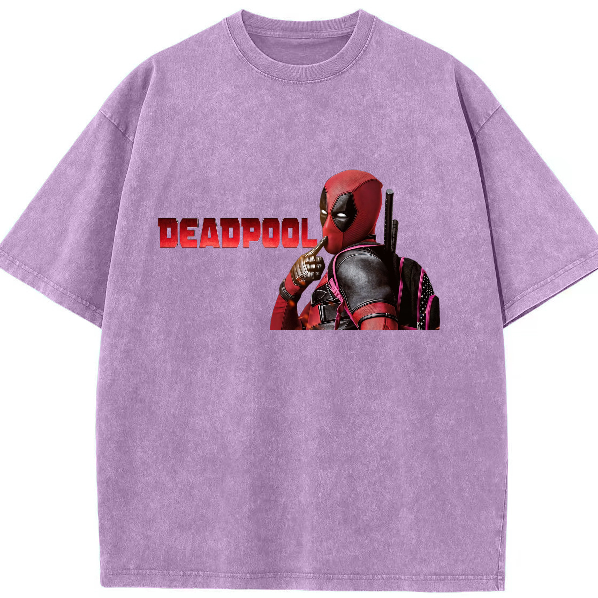 （画像用） Deadpool デッドプール 綿100% ヴィンテージ風 半袖Tシャツ（フロントプリント）