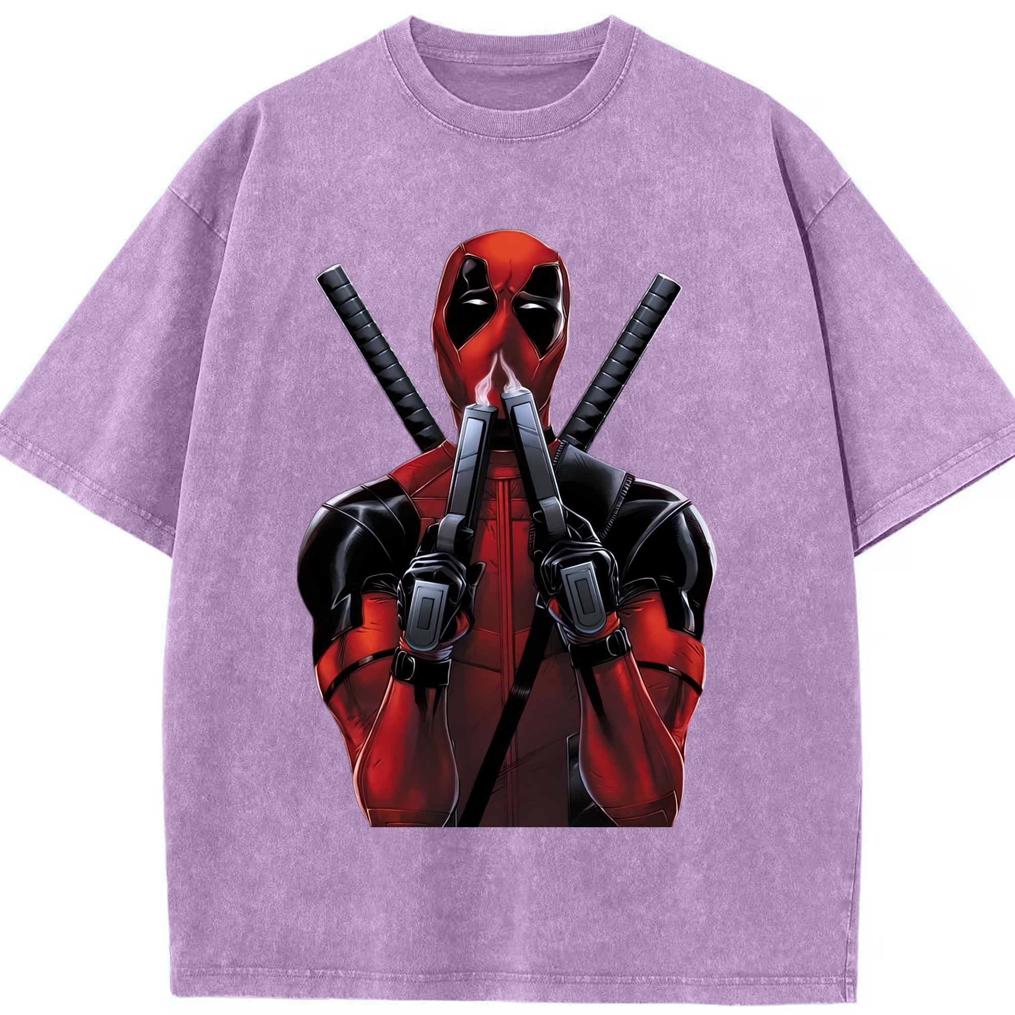 （画像用） Deadpool デッドプール 綿100% ヴィンテージ風 半袖Tシャツ（フロントプリント）