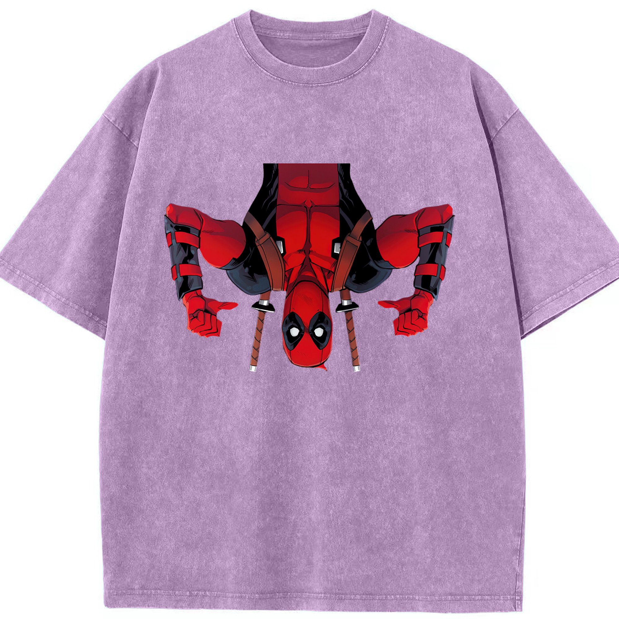 （画像用） Deadpool デッドプール 綿100% ヴィンテージ風 半袖Tシャツ（フロントプリント）