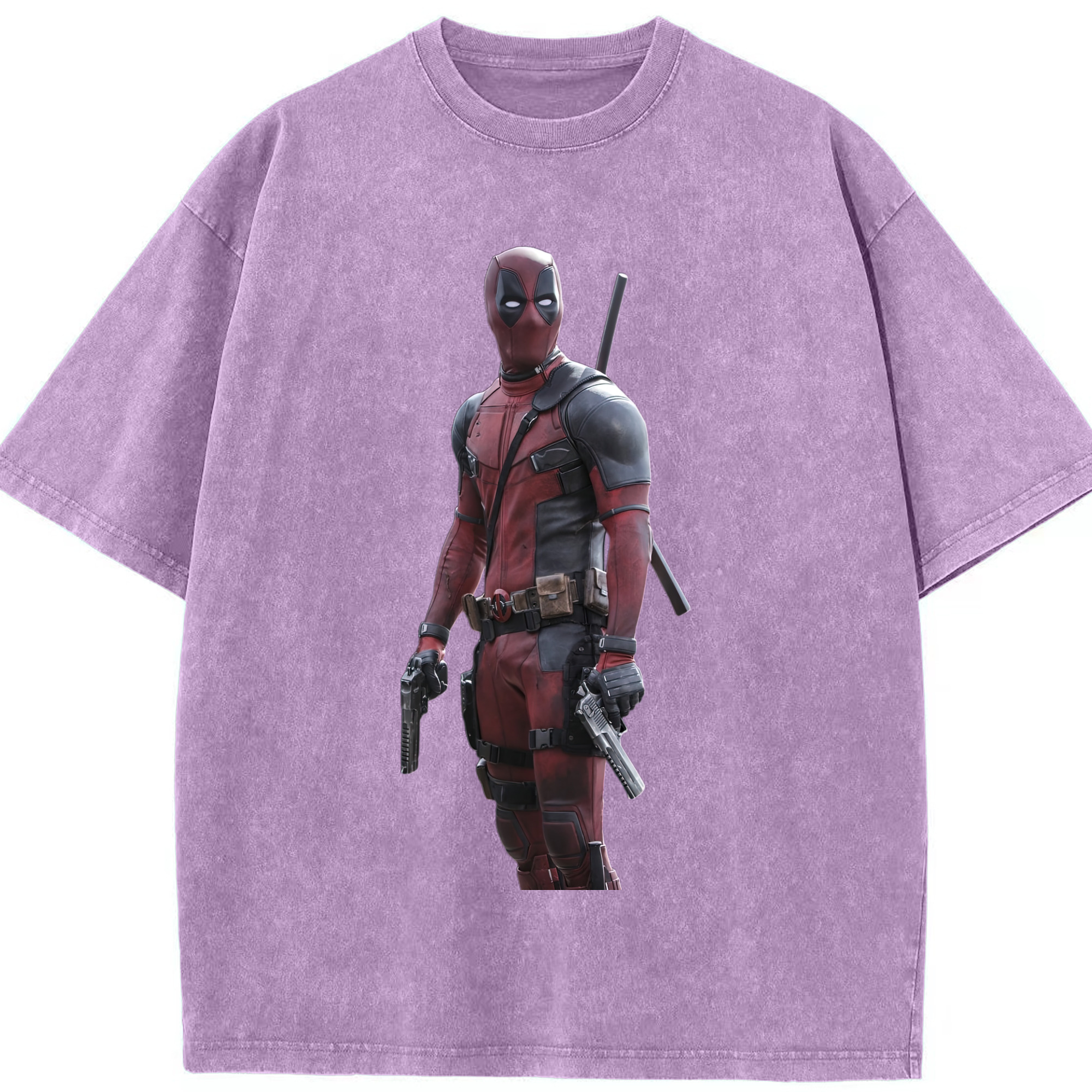 （画像用） Deadpool デッドプール 綿100% ヴィンテージ風 半袖Tシャツ（フロントプリント）
