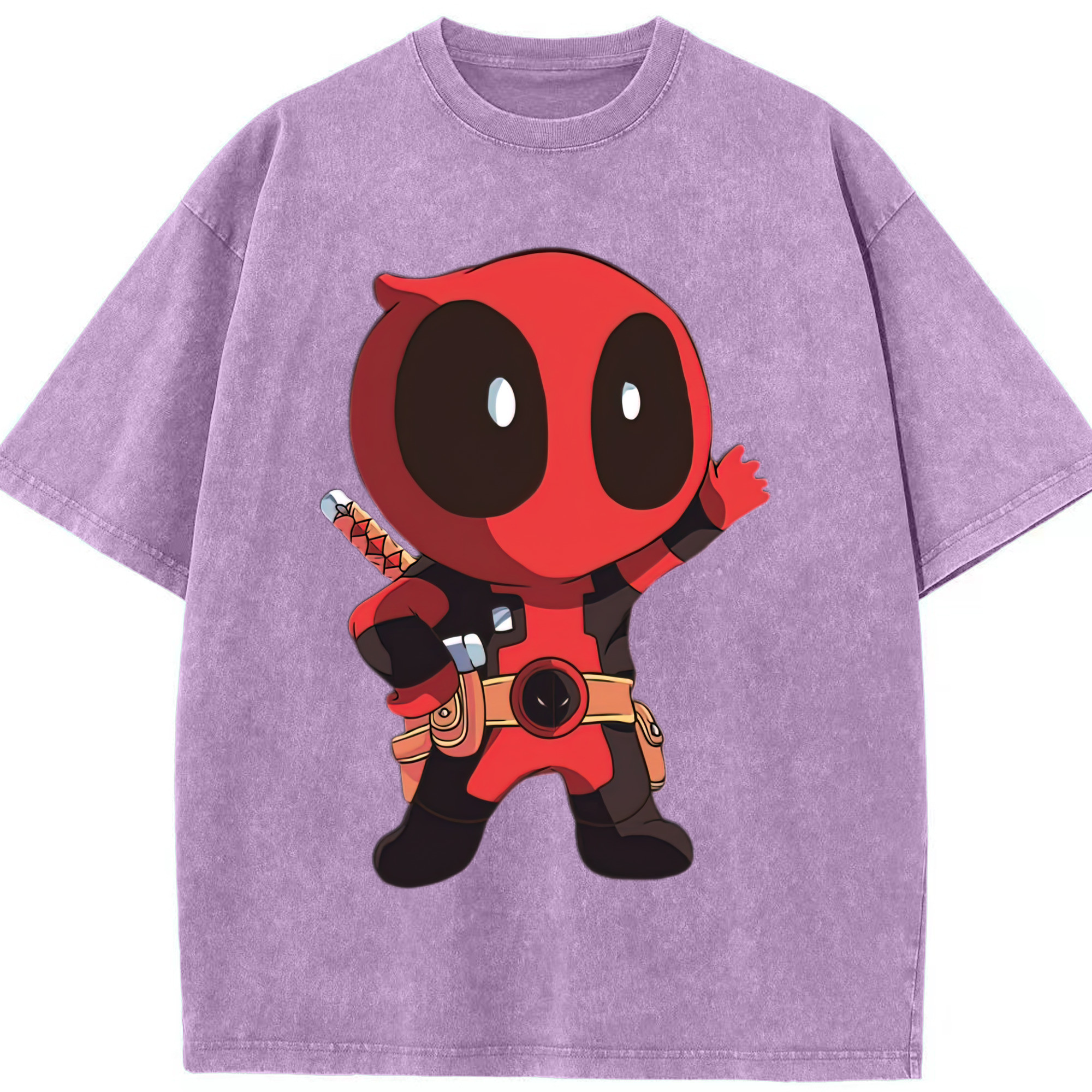 （画像用） Deadpool デッドプール 綿100% ヴィンテージ風 半袖Tシャツ（フロントプリント）