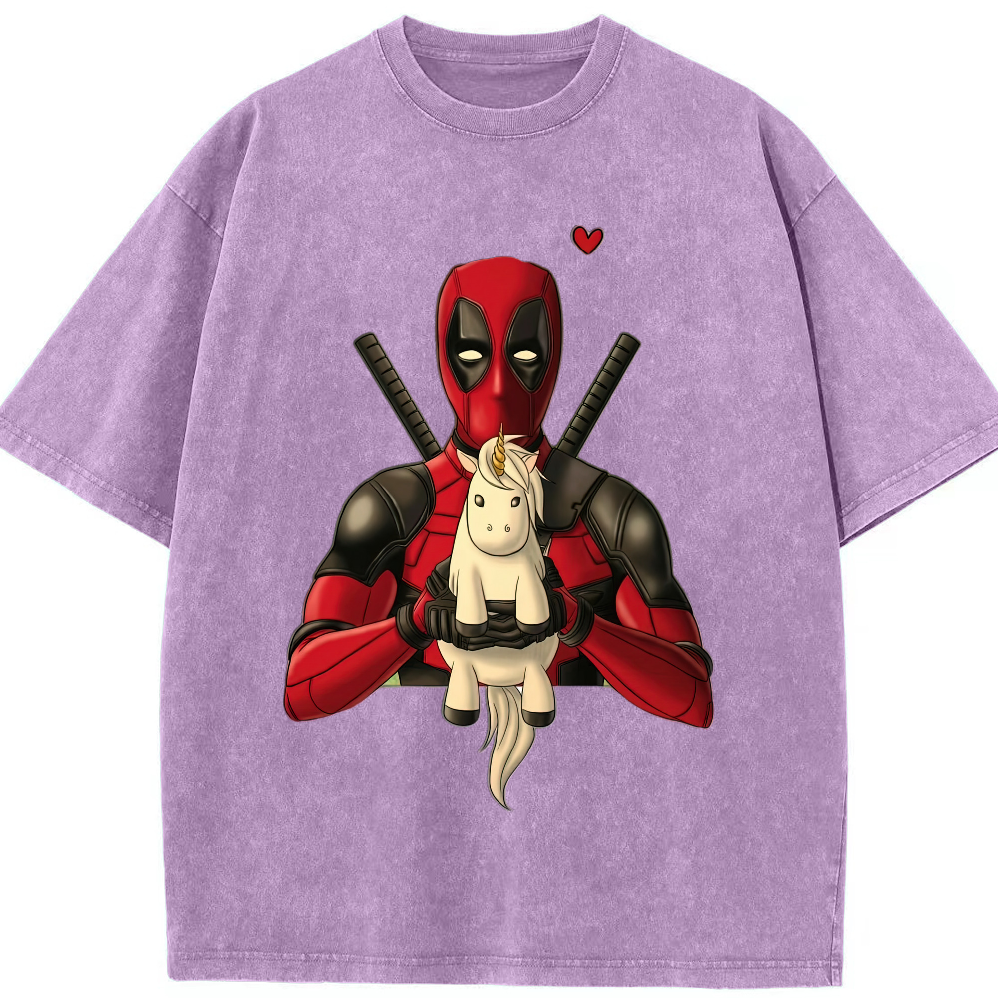 （画像用） Deadpool デッドプール 綿100% ヴィンテージ風 半袖Tシャツ（フロントプリント）