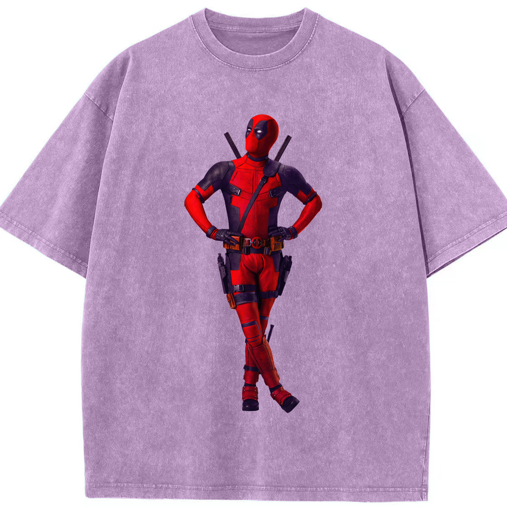 （画像用） Deadpool デッドプール 綿100% ヴィンテージ風 半袖Tシャツ（フロントプリント）