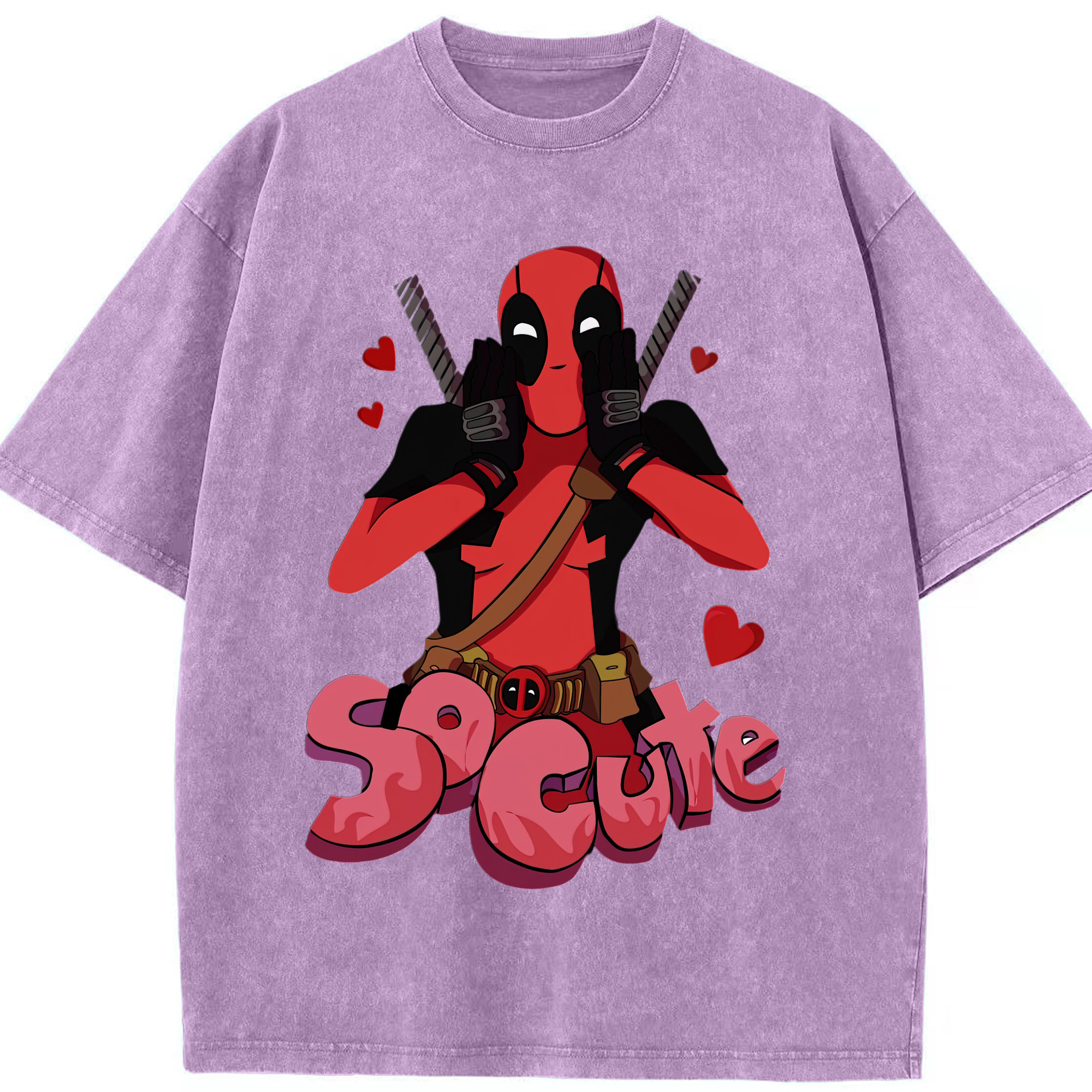 （画像用） Deadpool デッドプール 綿100% ヴィンテージ風 半袖Tシャツ（フロントプリント）
