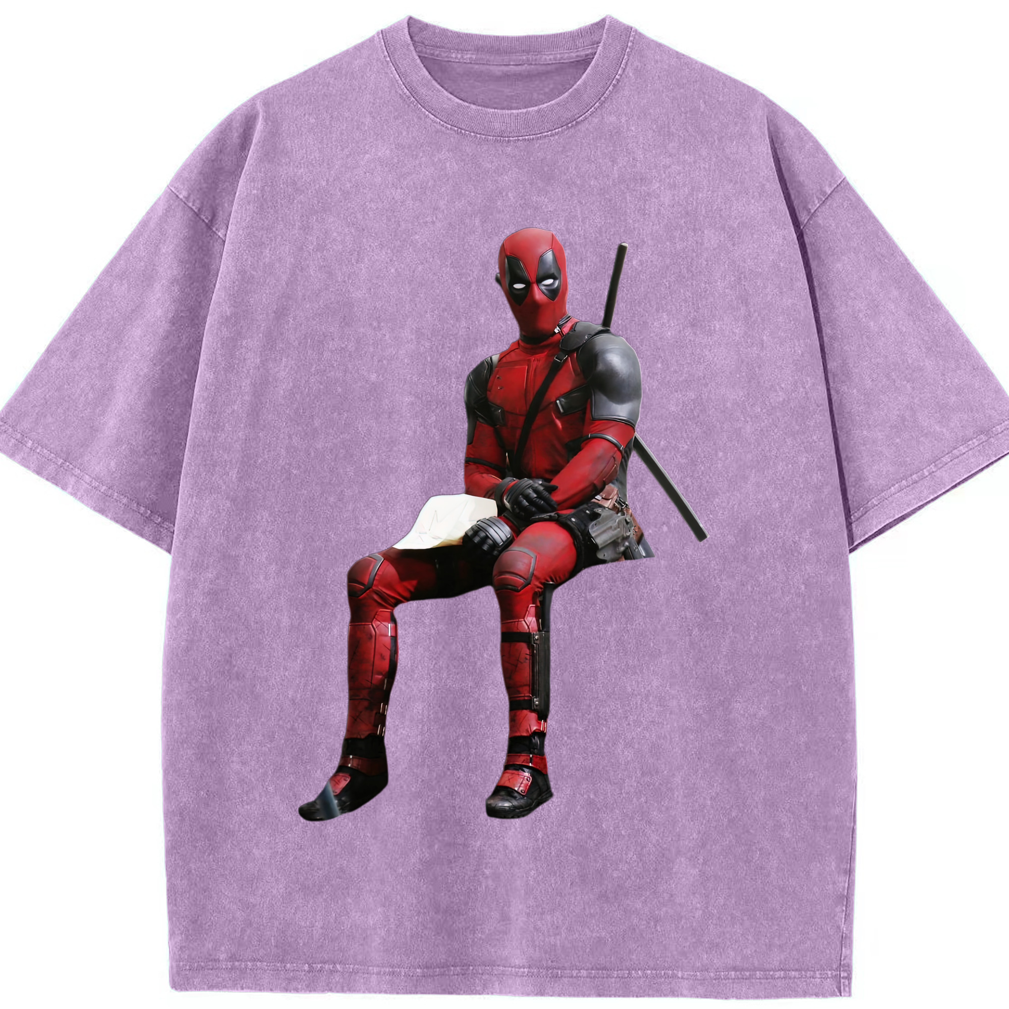 （画像用） Deadpool デッドプール 綿100% ヴィンテージ風 半袖Tシャツ（フロントプリント）