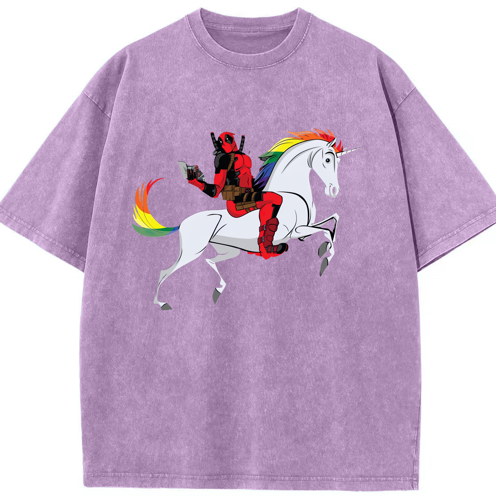 （画像用） Deadpool デッドプール 綿100% ヴィンテージ風 半袖Tシャツ（フロントプリント）