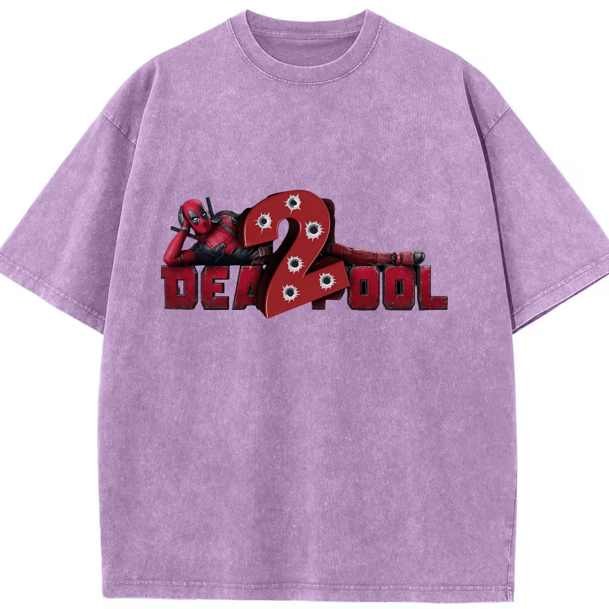 （画像用） Deadpool デッドプール 綿100% ヴィンテージ風 半袖Tシャツ（フロントプリント）