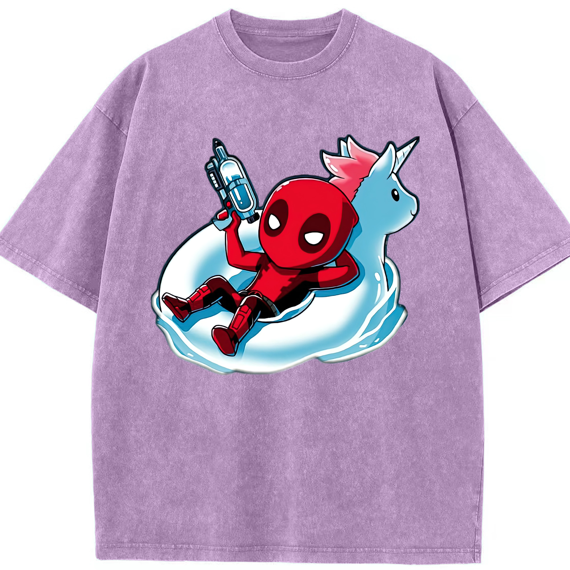 （画像用） Deadpool デッドプール 綿100% ヴィンテージ風 半袖Tシャツ（フロントプリント）