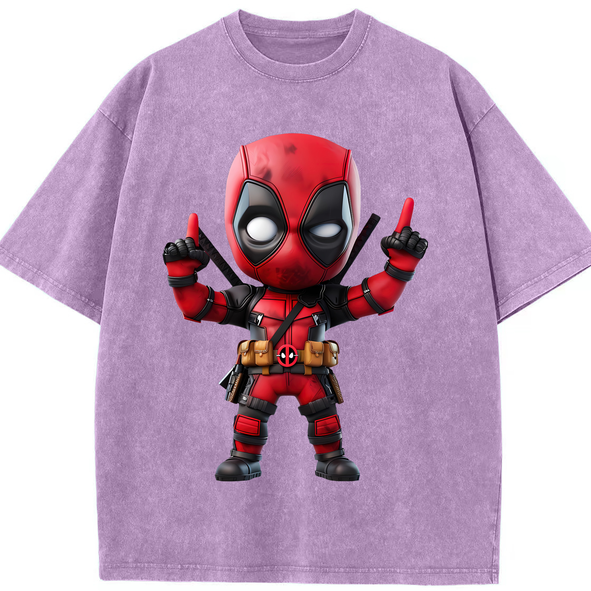 （画像用） Deadpool デッドプール 綿100% ヴィンテージ風 半袖Tシャツ（フロントプリント）