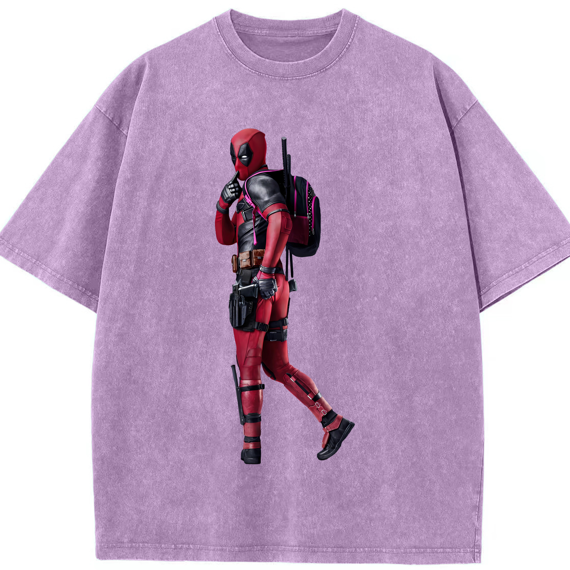 （画像用） Deadpool デッドプール 綿100% ヴィンテージ風 半袖Tシャツ（フロントプリント）