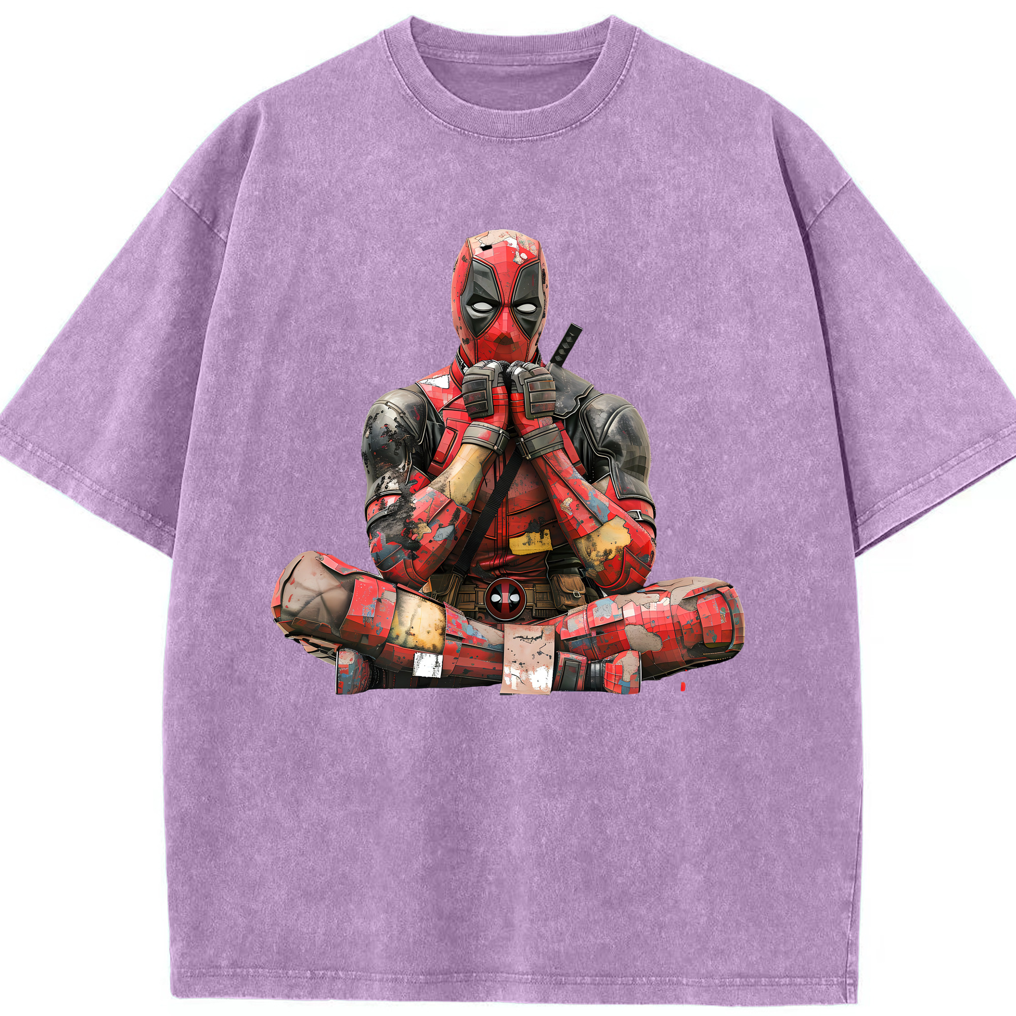 （画像用） Deadpool デッドプール 綿100% ヴィンテージ風 半袖Tシャツ（フロントプリント）