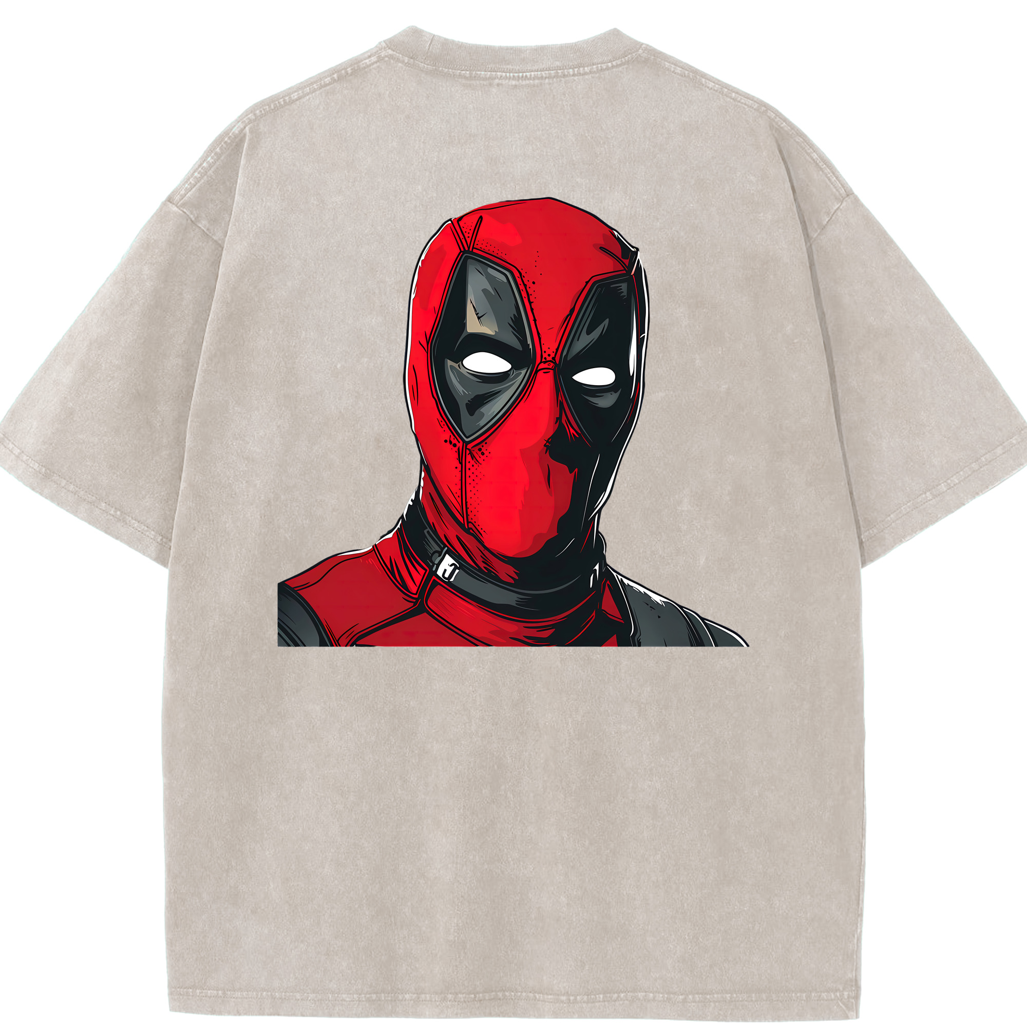 （画像用） Deadpool デッドプール 綿100% ヴィンテージ風 半袖Tシャツ（背面プリント）