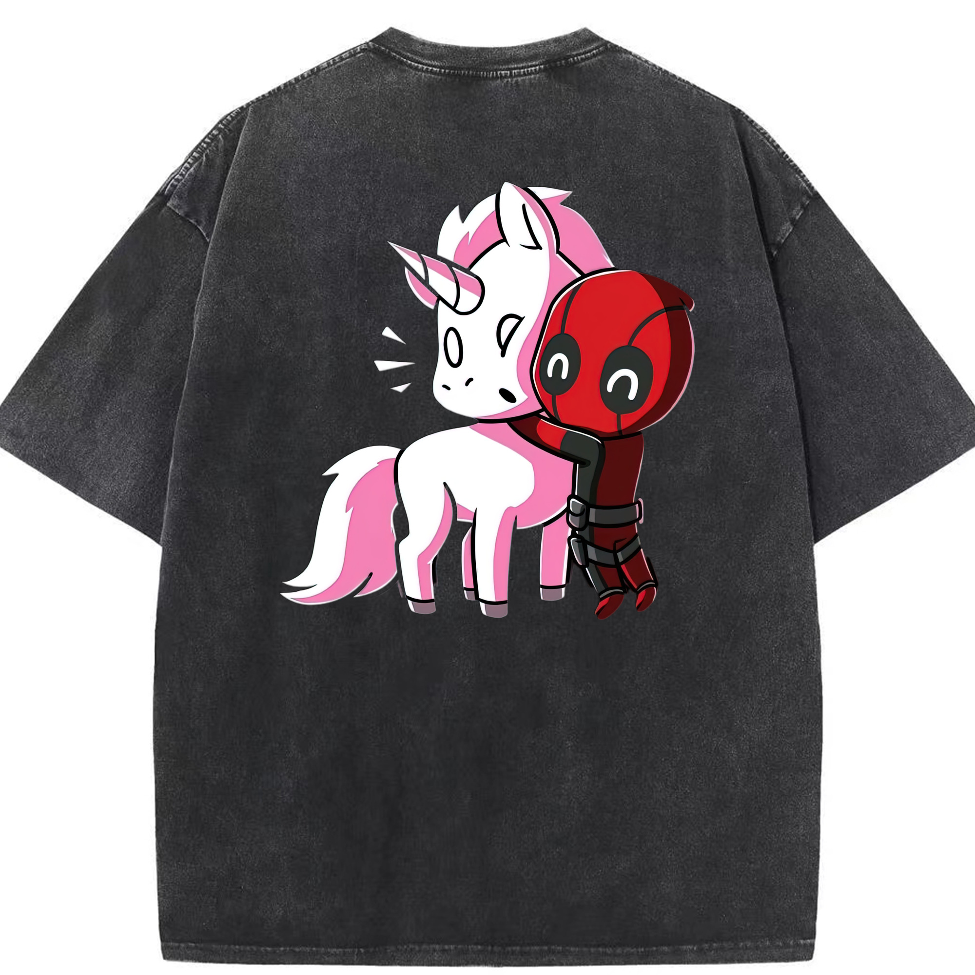 （画像用） Deadpool デッドプール 綿100% ヴィンテージ風 半袖Tシャツ（背面プリント）