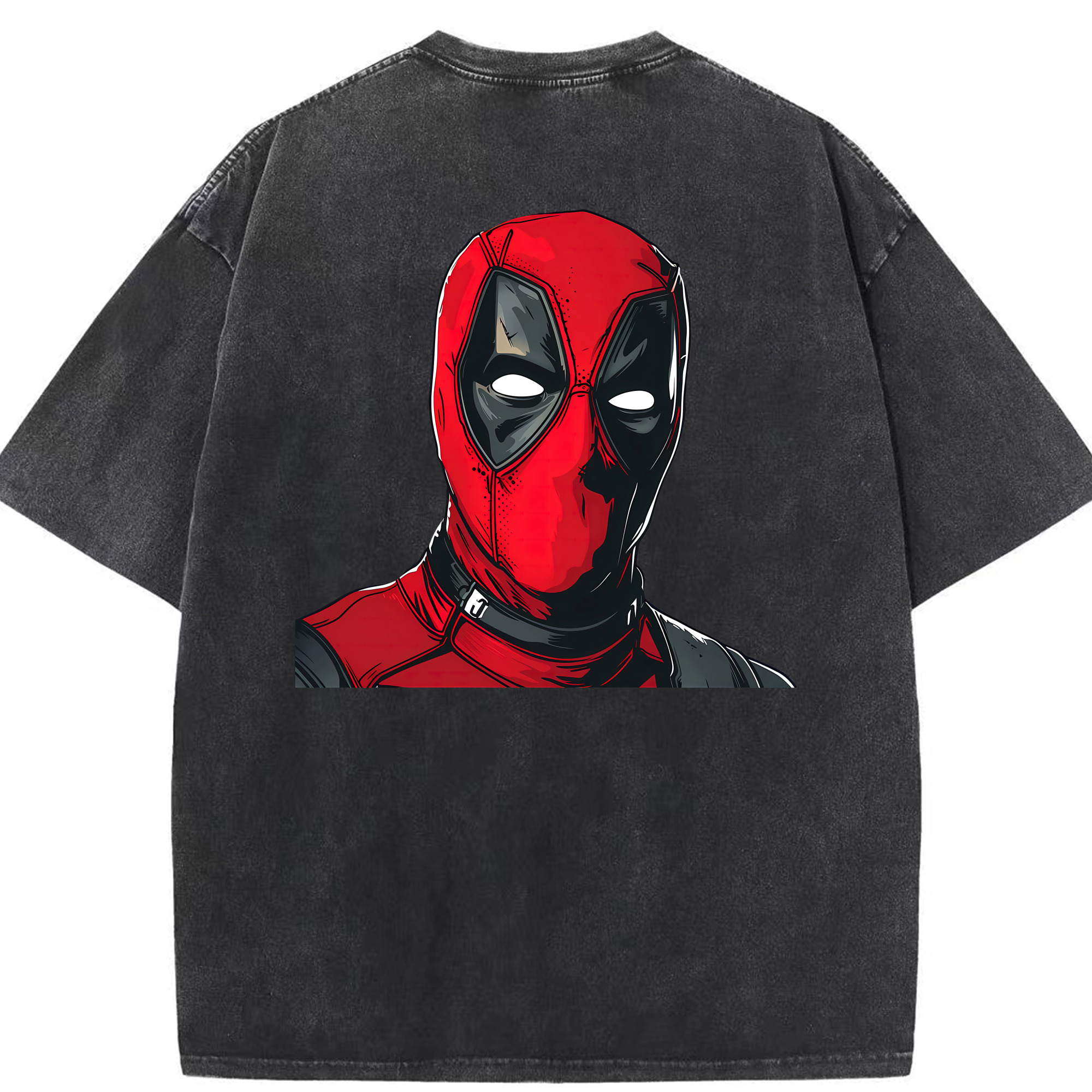 （画像用） Deadpool デッドプール 綿100% ヴィンテージ風 半袖Tシャツ（背面プリント）