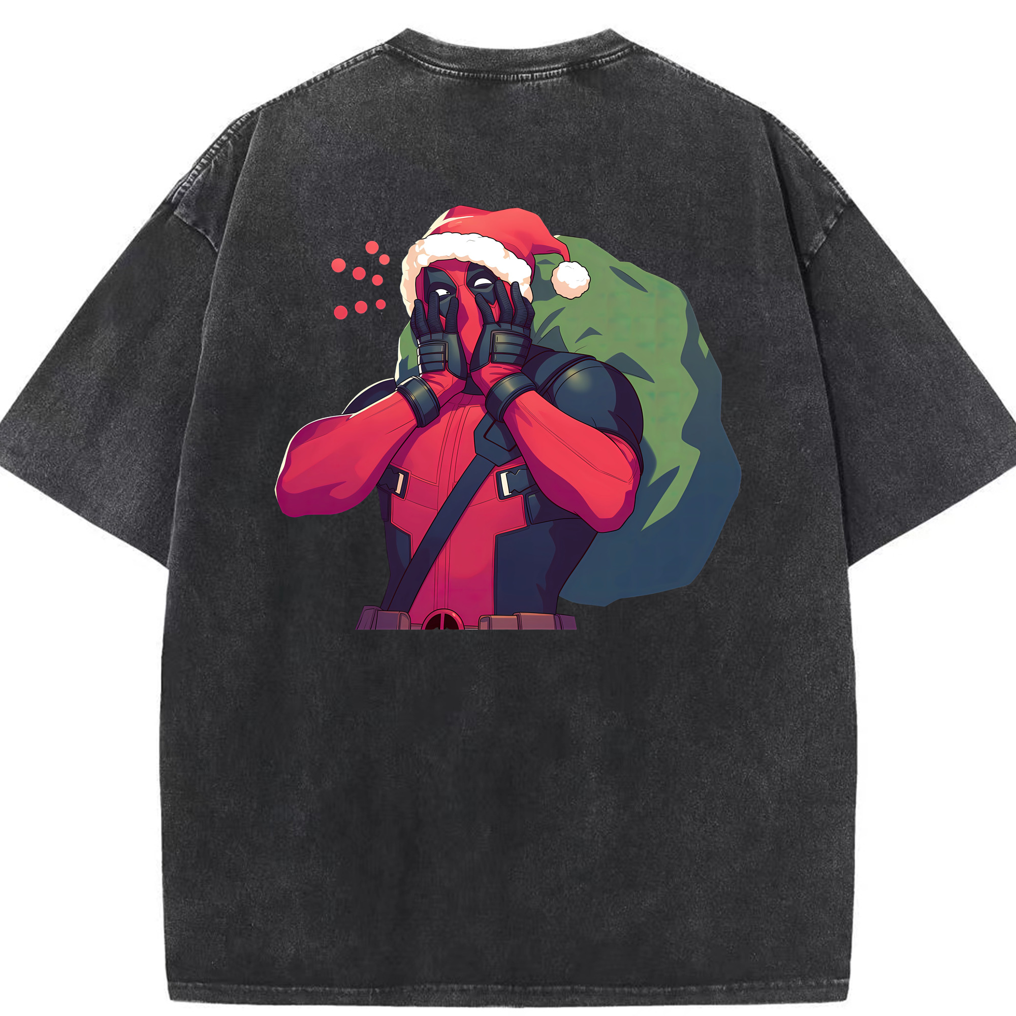 （画像用） Deadpool デッドプール 綿100% ヴィンテージ風 半袖Tシャツ（背面プリント）