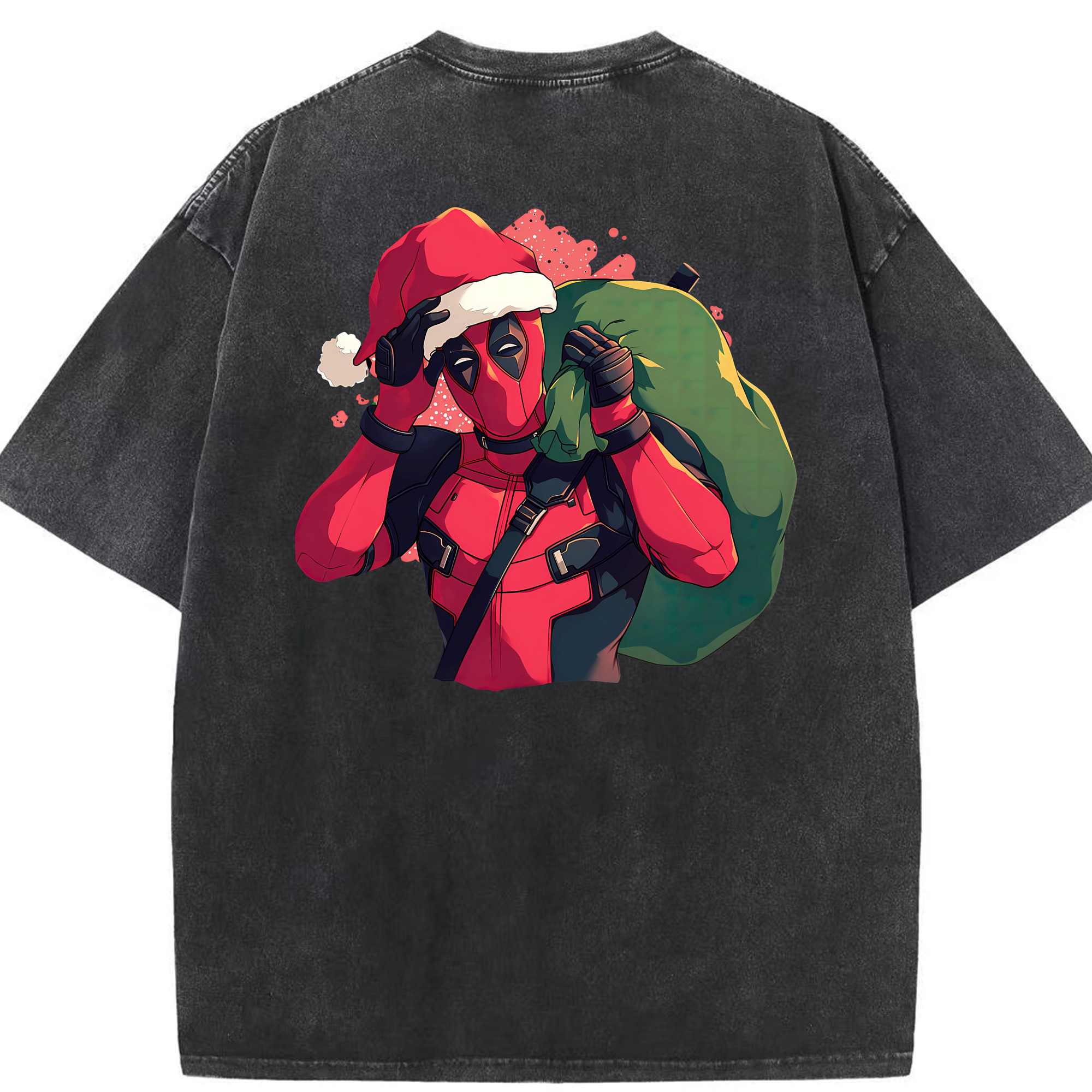 （画像用） Deadpool デッドプール 綿100% ヴィンテージ風 半袖Tシャツ（背面プリント）
