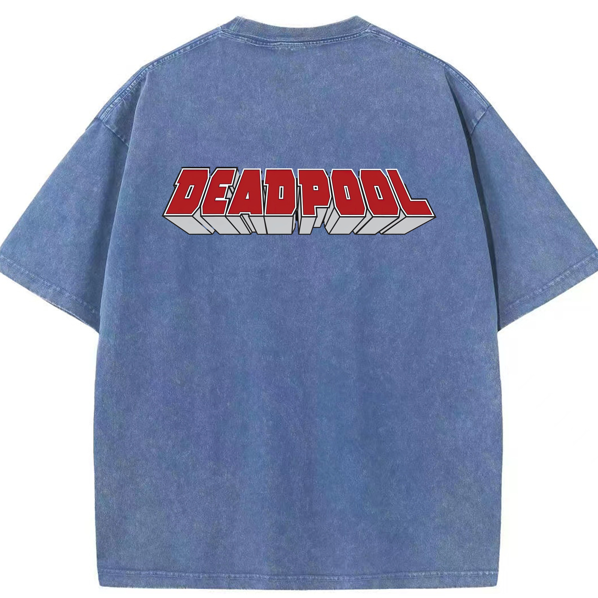 （画像用） Deadpool デッドプール 綿100% ヴィンテージ風 半袖Tシャツ（背面プリント）
