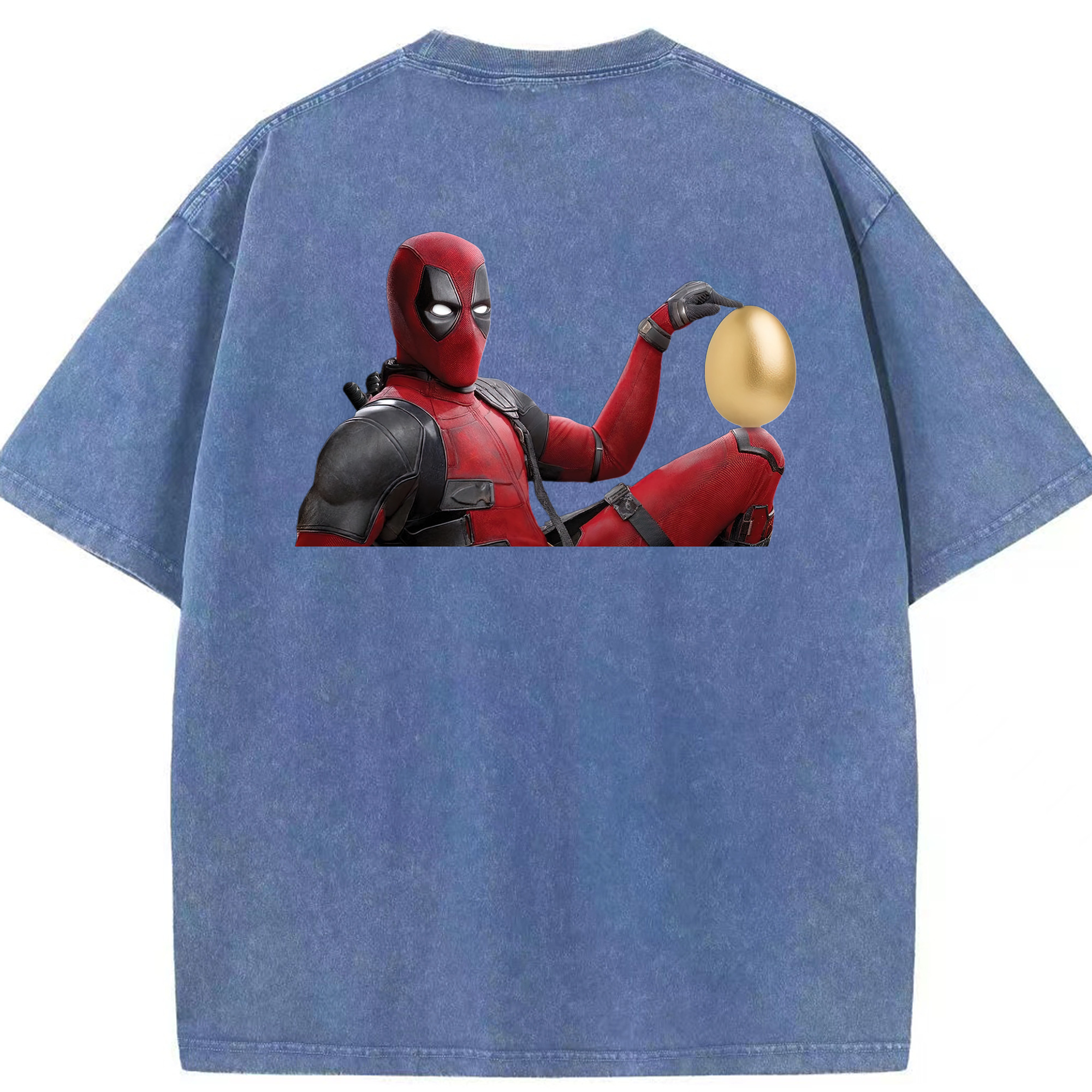 （画像用） Deadpool デッドプール 綿100% ヴィンテージ風 半袖Tシャツ（背面プリント）