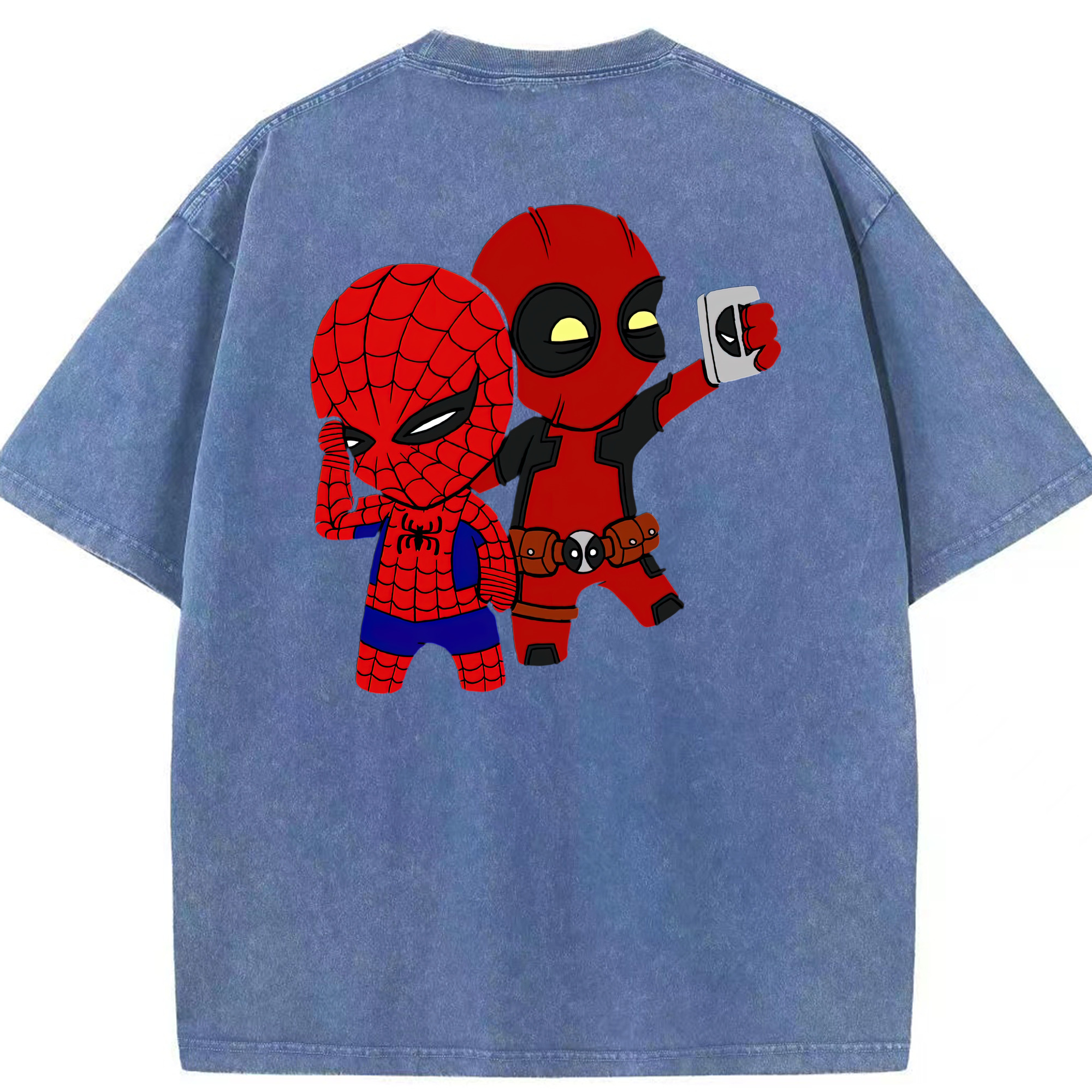 （画像用） Deadpool デッドプール 綿100% ヴィンテージ風 半袖Tシャツ（背面プリント）