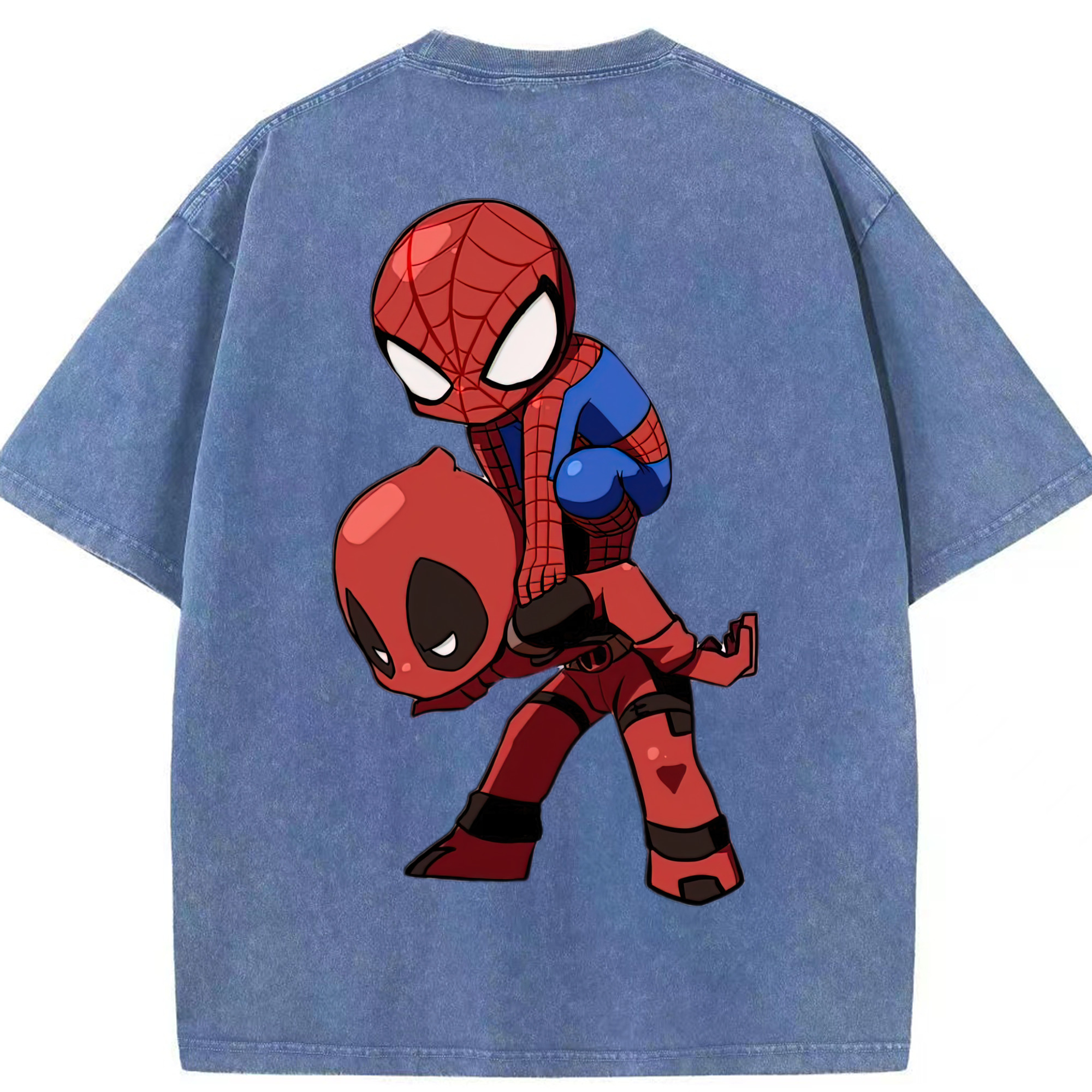 （画像用） Deadpool デッドプール 綿100% ヴィンテージ風 半袖Tシャツ（背面プリント）