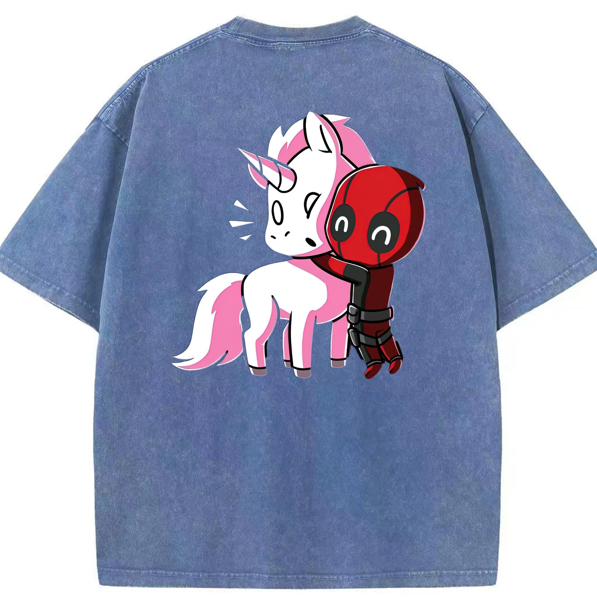 （画像用） Deadpool デッドプール 綿100% ヴィンテージ風 半袖Tシャツ（背面プリント）