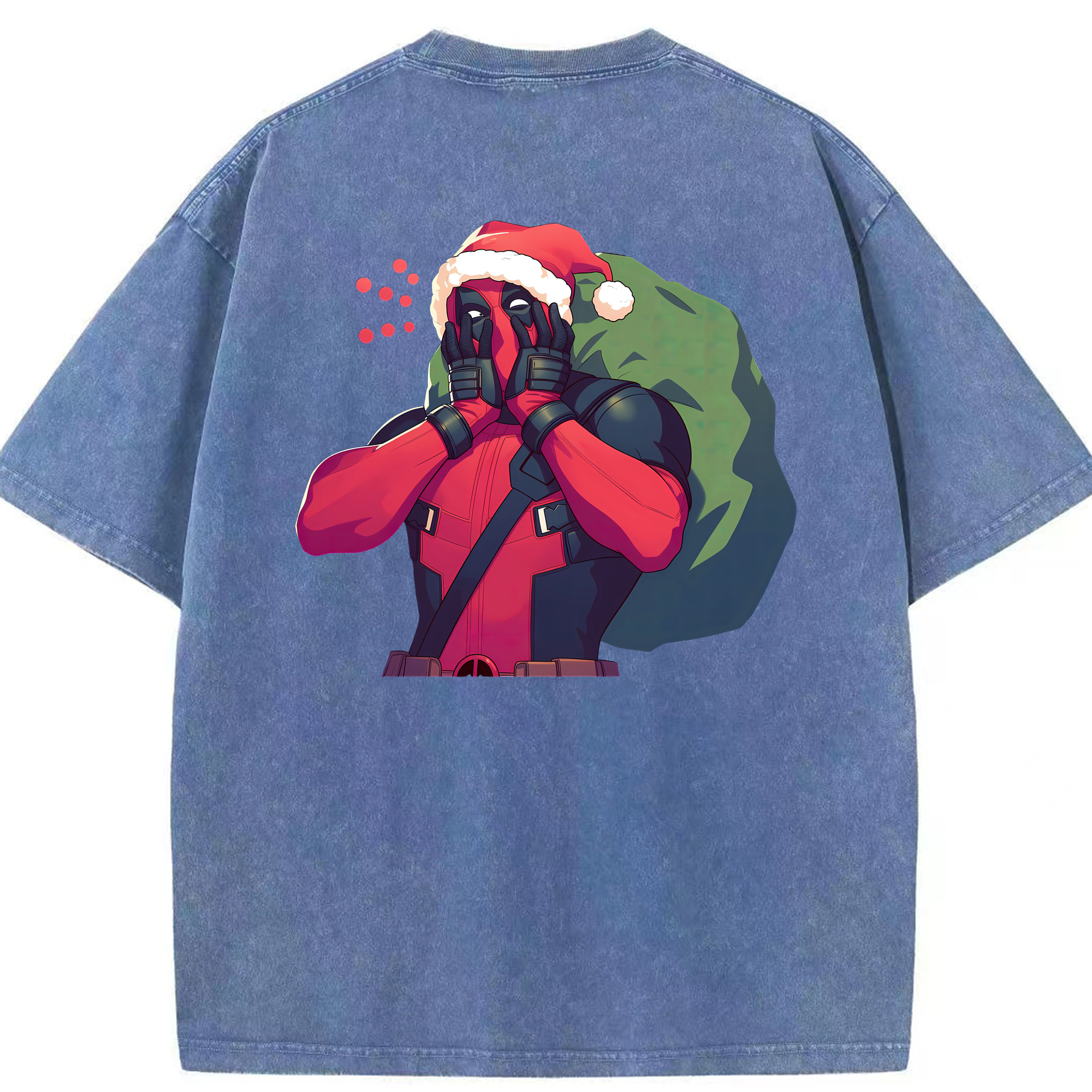 （画像用） Deadpool デッドプール 綿100% ヴィンテージ風 半袖Tシャツ（背面プリント）