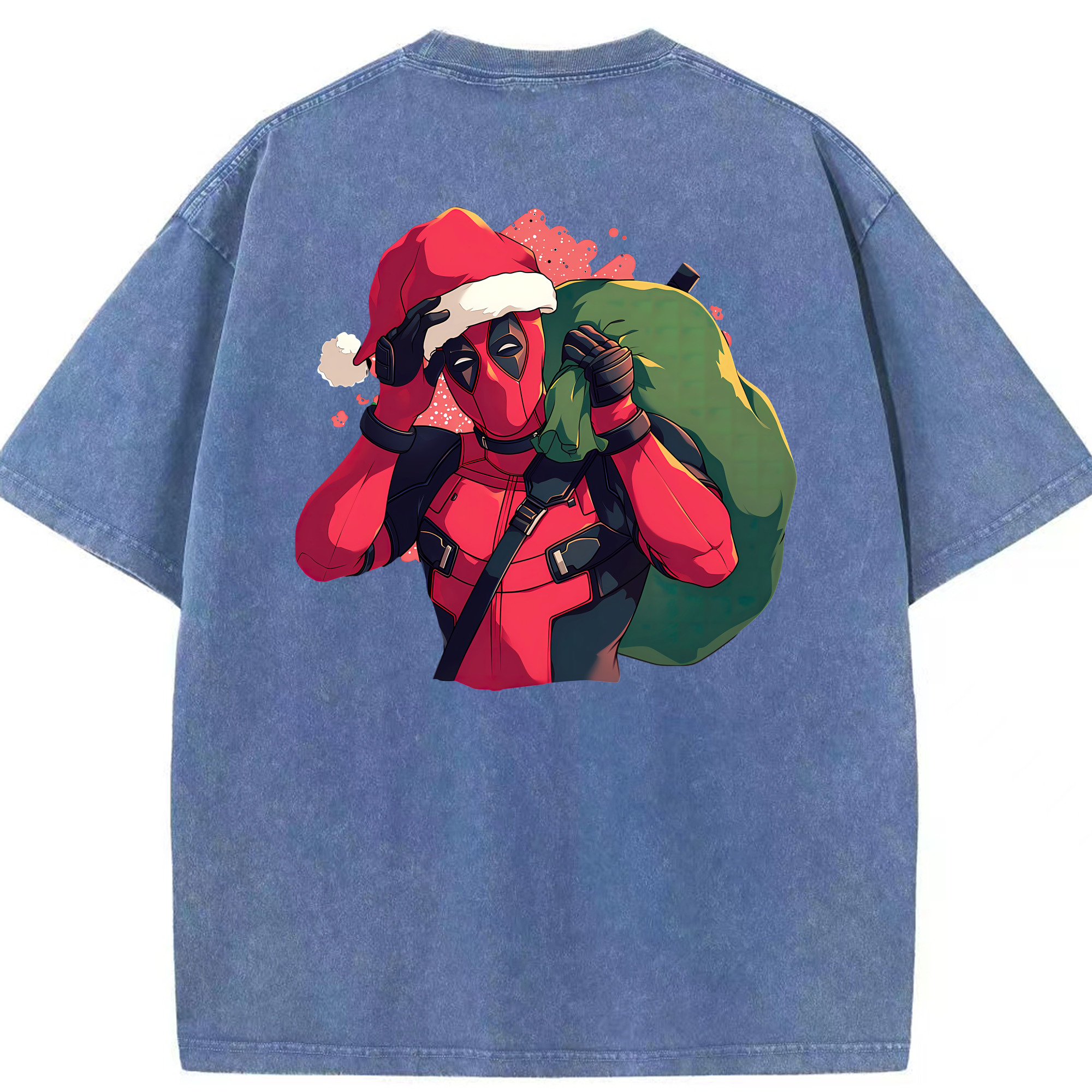 （画像用） Deadpool デッドプール 綿100% ヴィンテージ風 半袖Tシャツ（背面プリント）