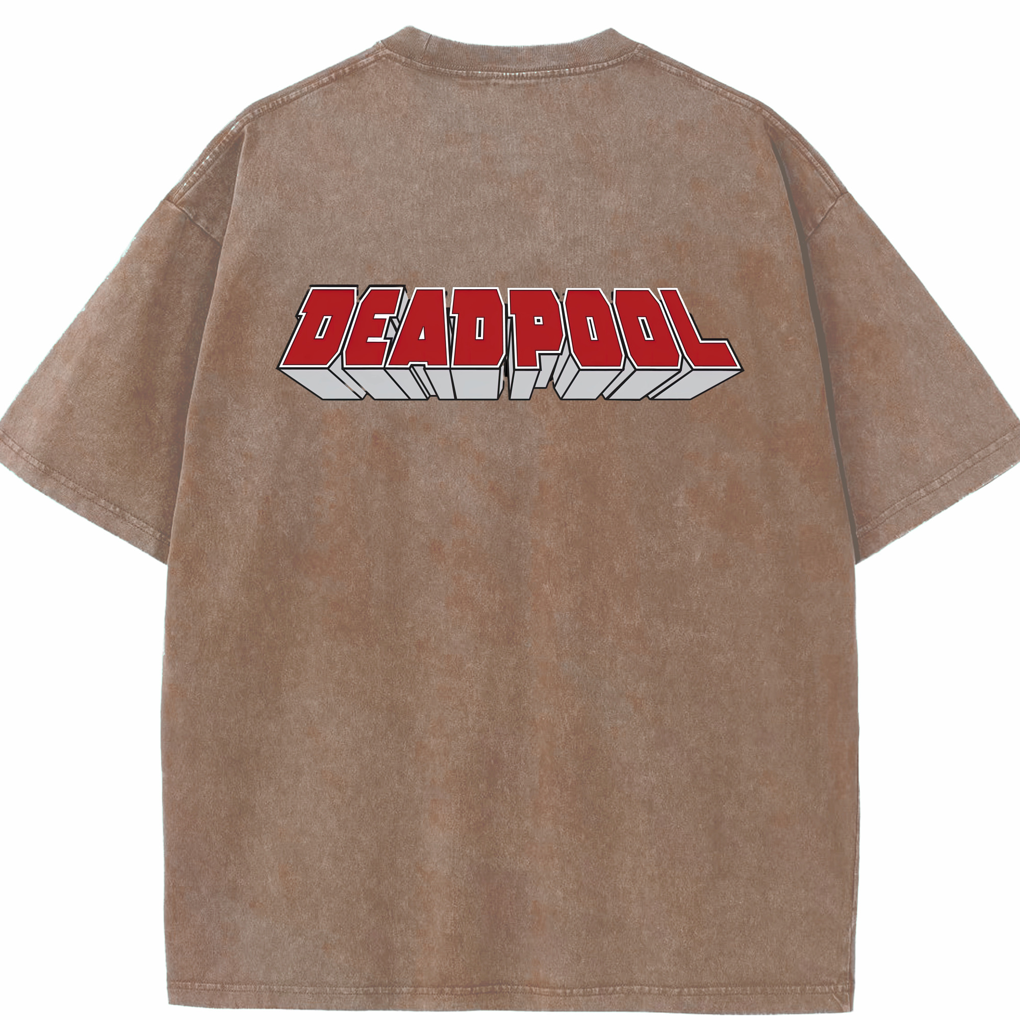 （画像用） Deadpool デッドプール 綿100% ヴィンテージ風 半袖Tシャツ（背面プリント）