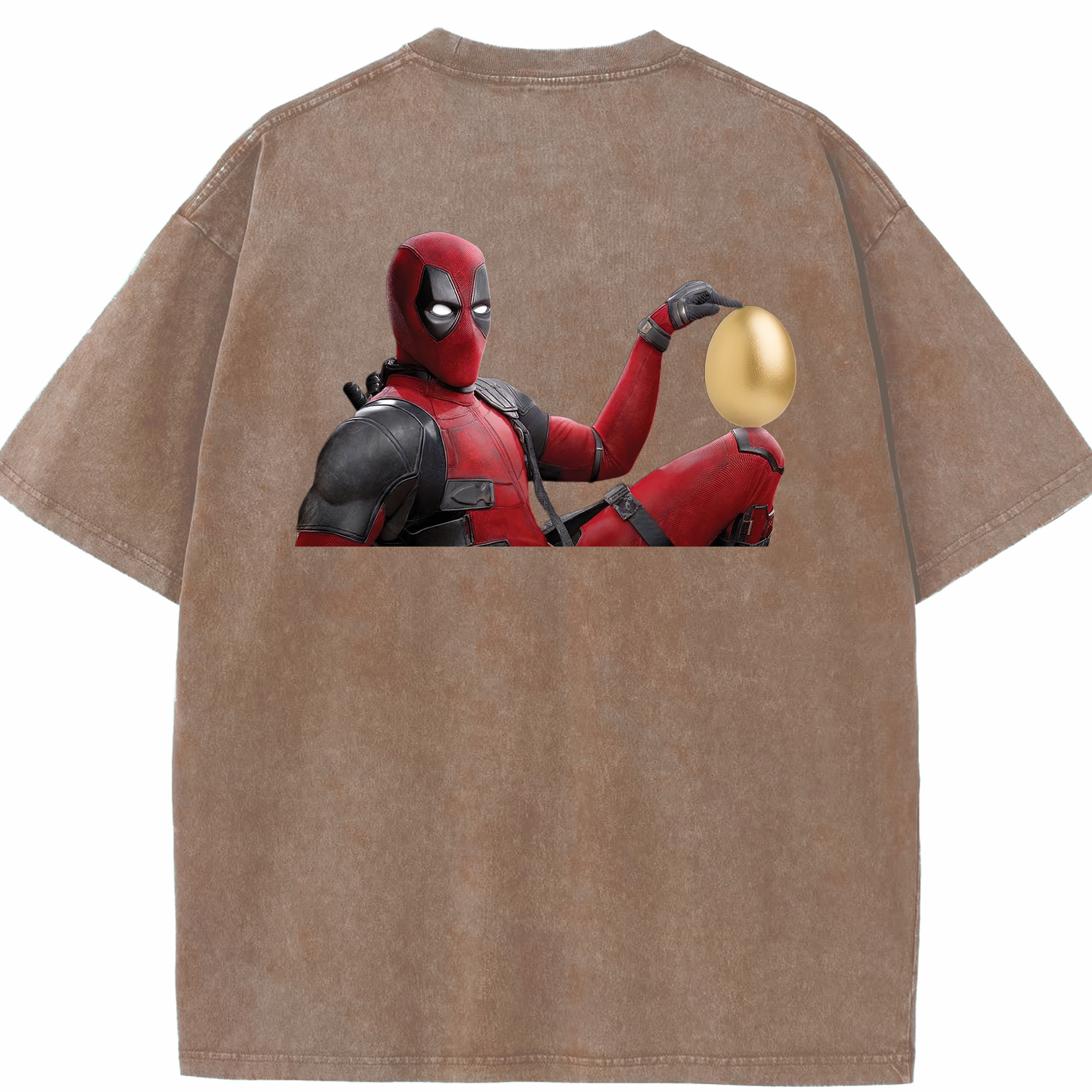 （画像用） Deadpool デッドプール 綿100% ヴィンテージ風 半袖Tシャツ（背面プリント）