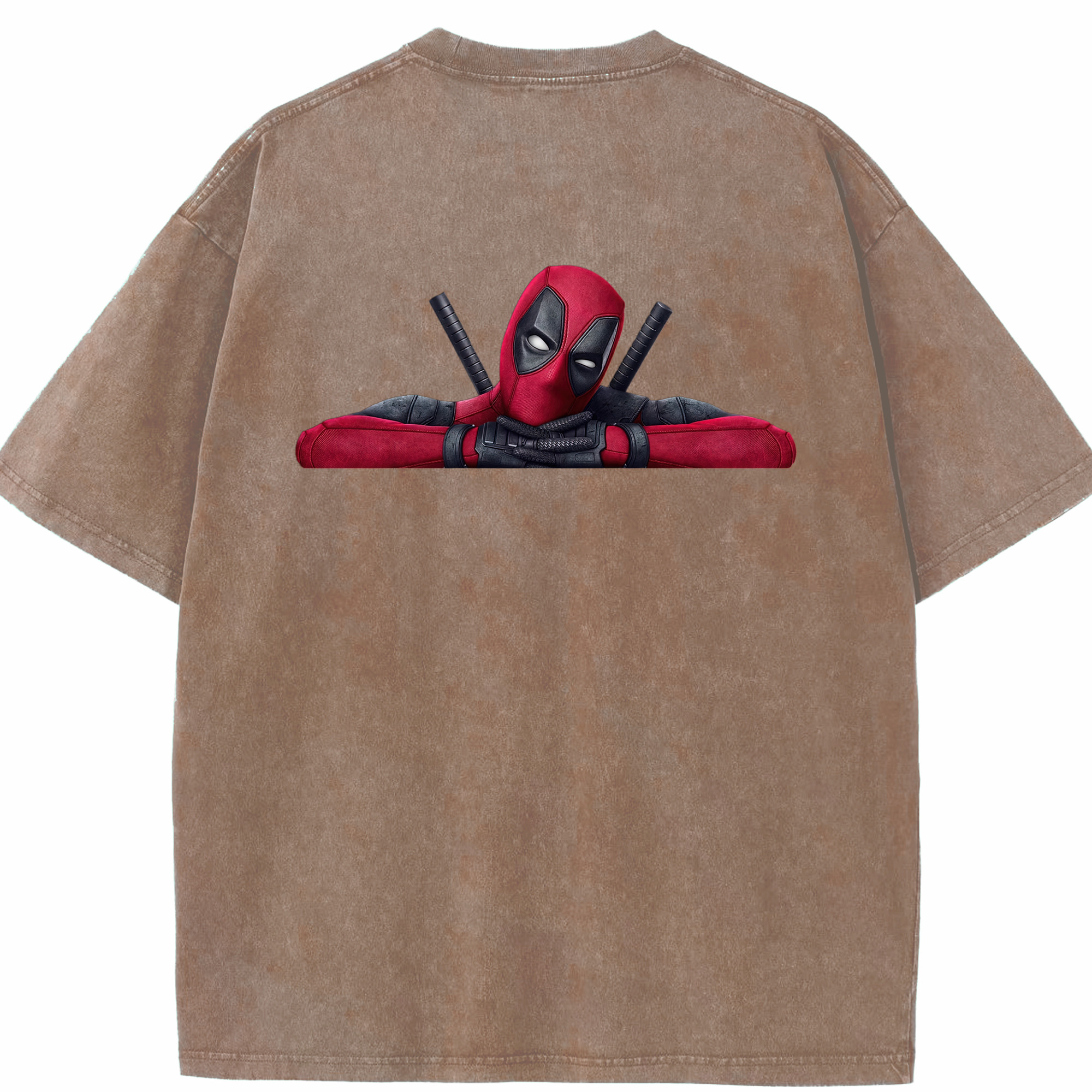 （画像用） Deadpool デッドプール 綿100% ヴィンテージ風 半袖Tシャツ（背面プリント）