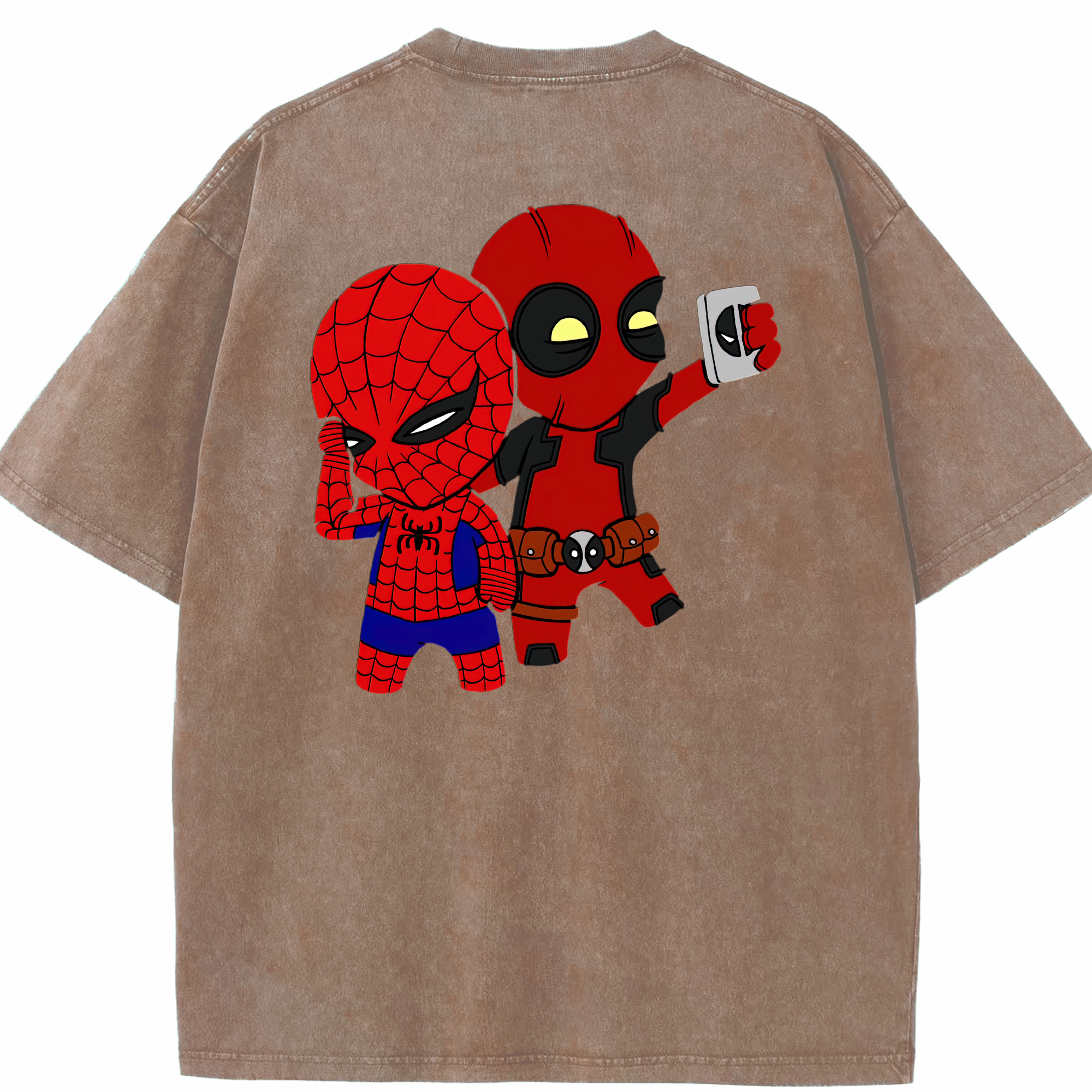 （画像用） Deadpool デッドプール 綿100% ヴィンテージ風 半袖Tシャツ（背面プリント）