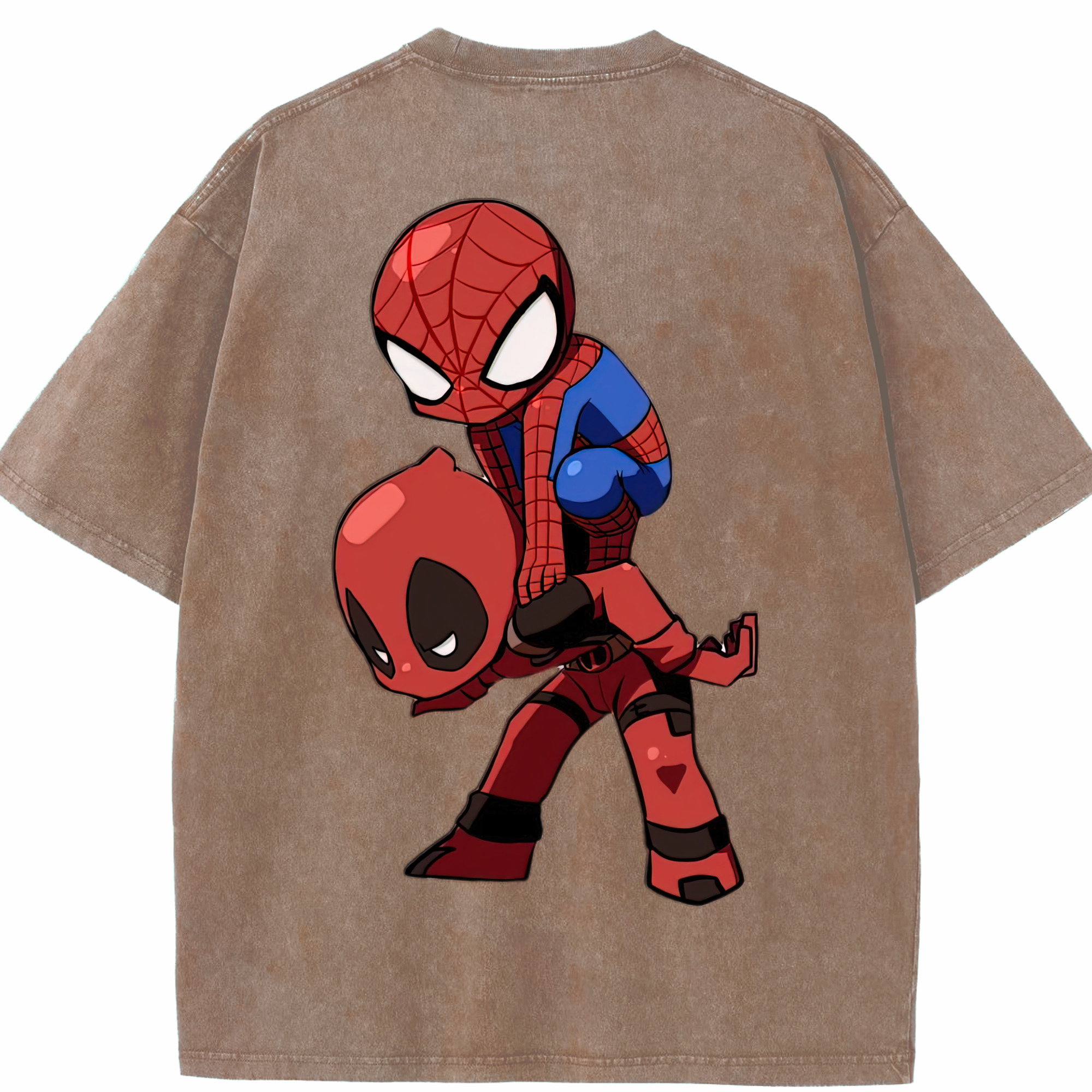（画像用） Deadpool デッドプール 綿100% ヴィンテージ風 半袖Tシャツ（背面プリント）