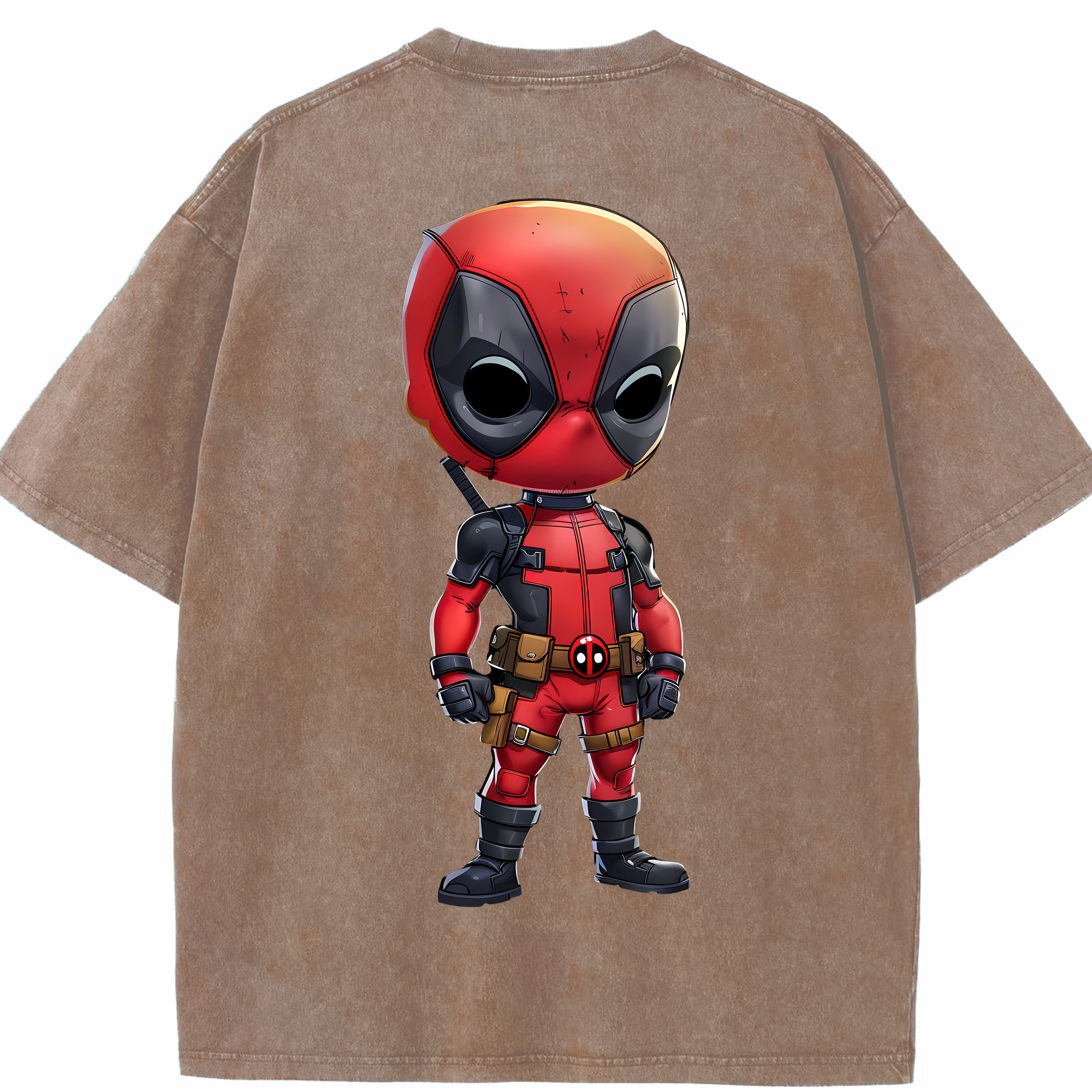 （画像用） Deadpool デッドプール 綿100% ヴィンテージ風 半袖Tシャツ（背面プリント）