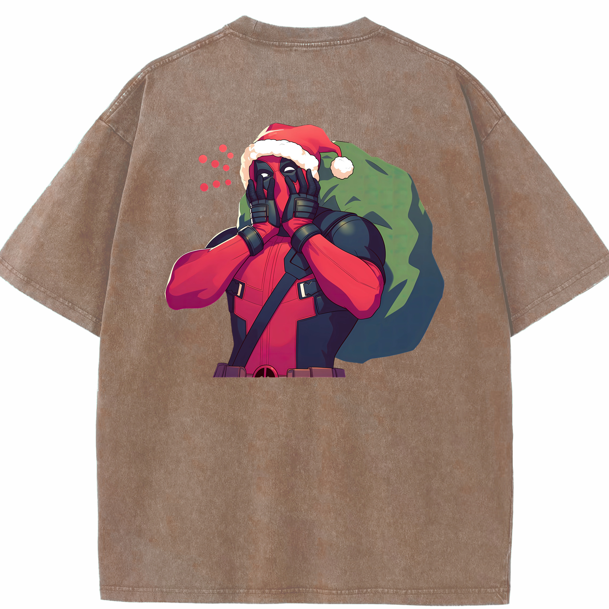 （画像用） Deadpool デッドプール 綿100% ヴィンテージ風 半袖Tシャツ（背面プリント）