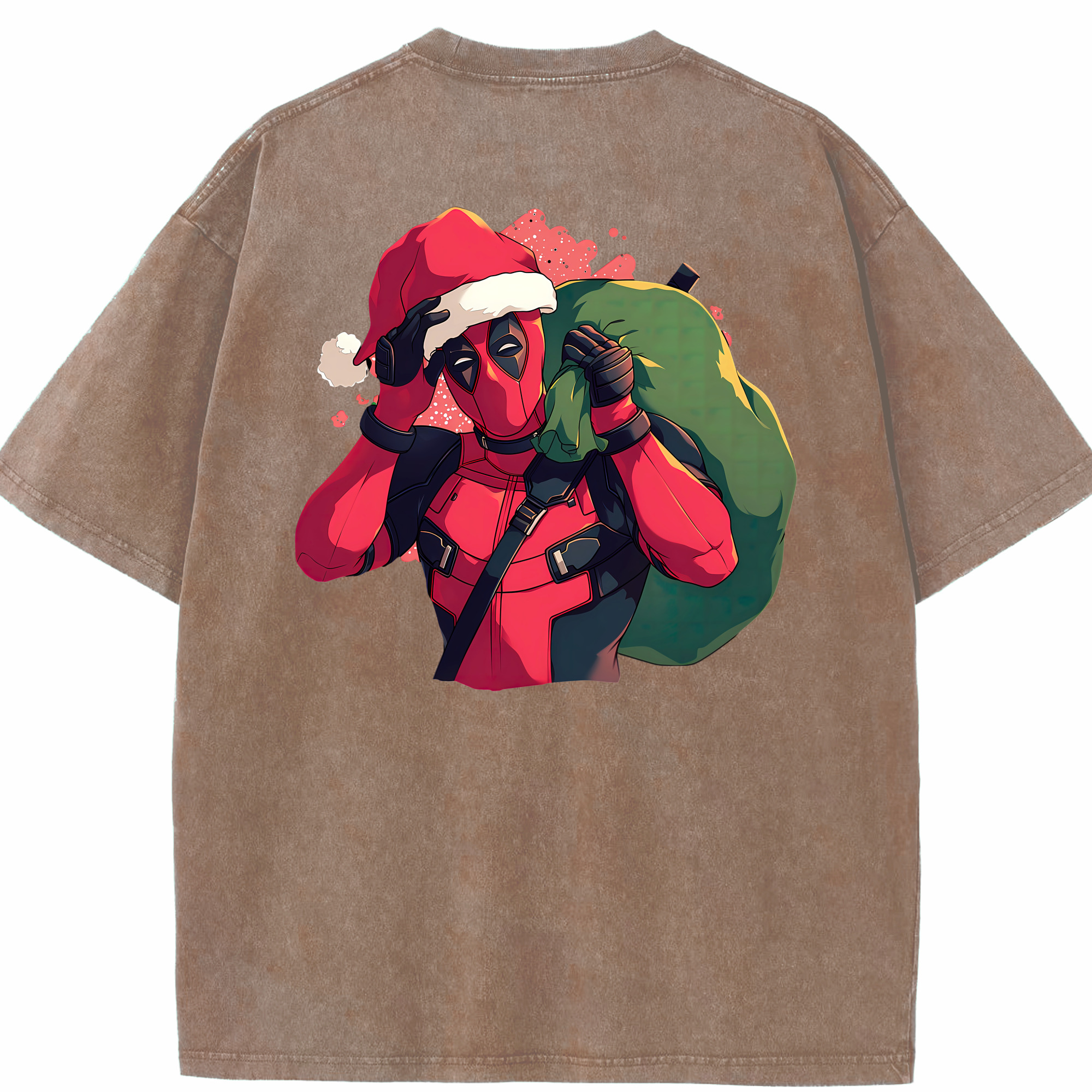 （画像用） Deadpool デッドプール 綿100% ヴィンテージ風 半袖Tシャツ（背面プリント）