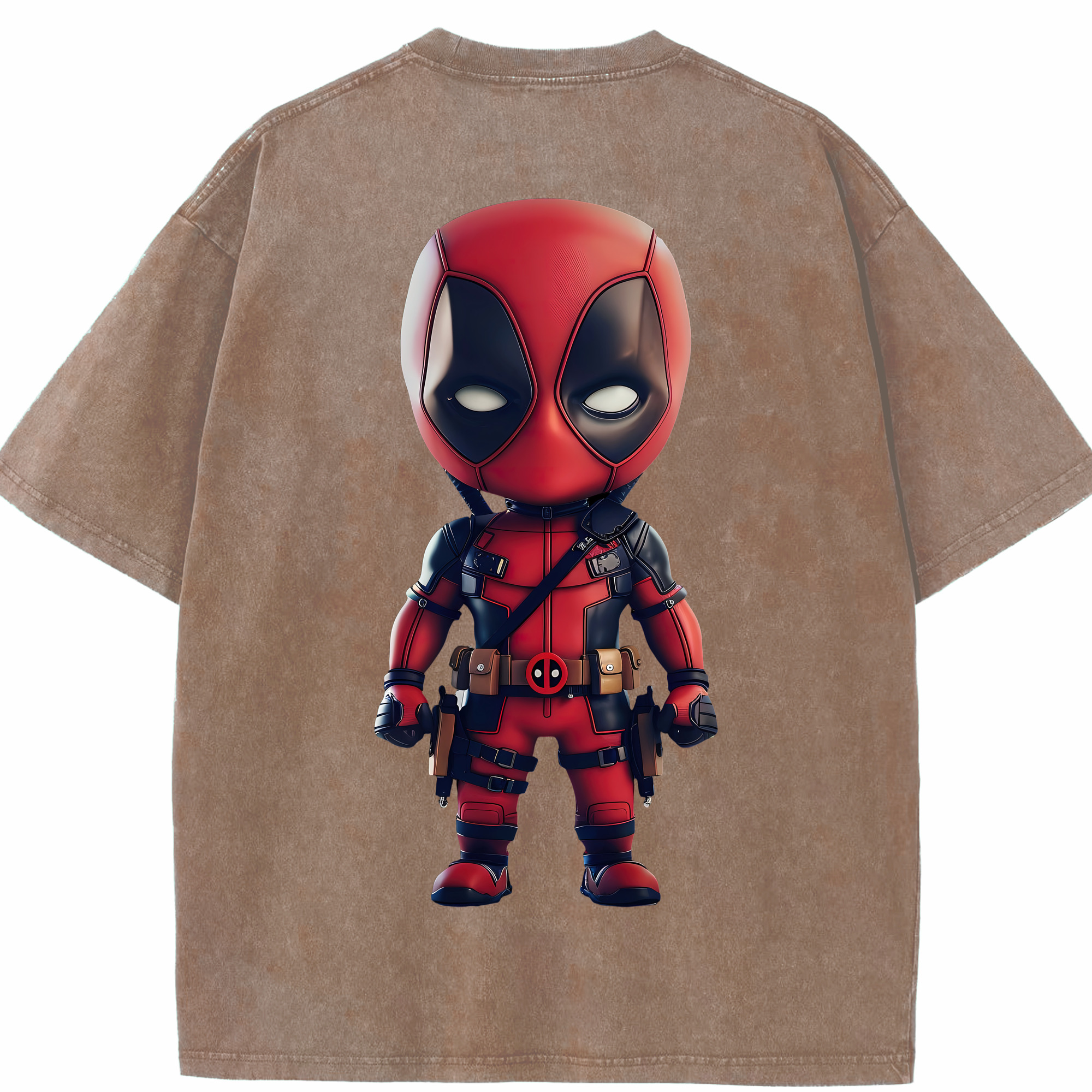 （画像用） Deadpool デッドプール 綿100% ヴィンテージ風 半袖Tシャツ（背面プリント）