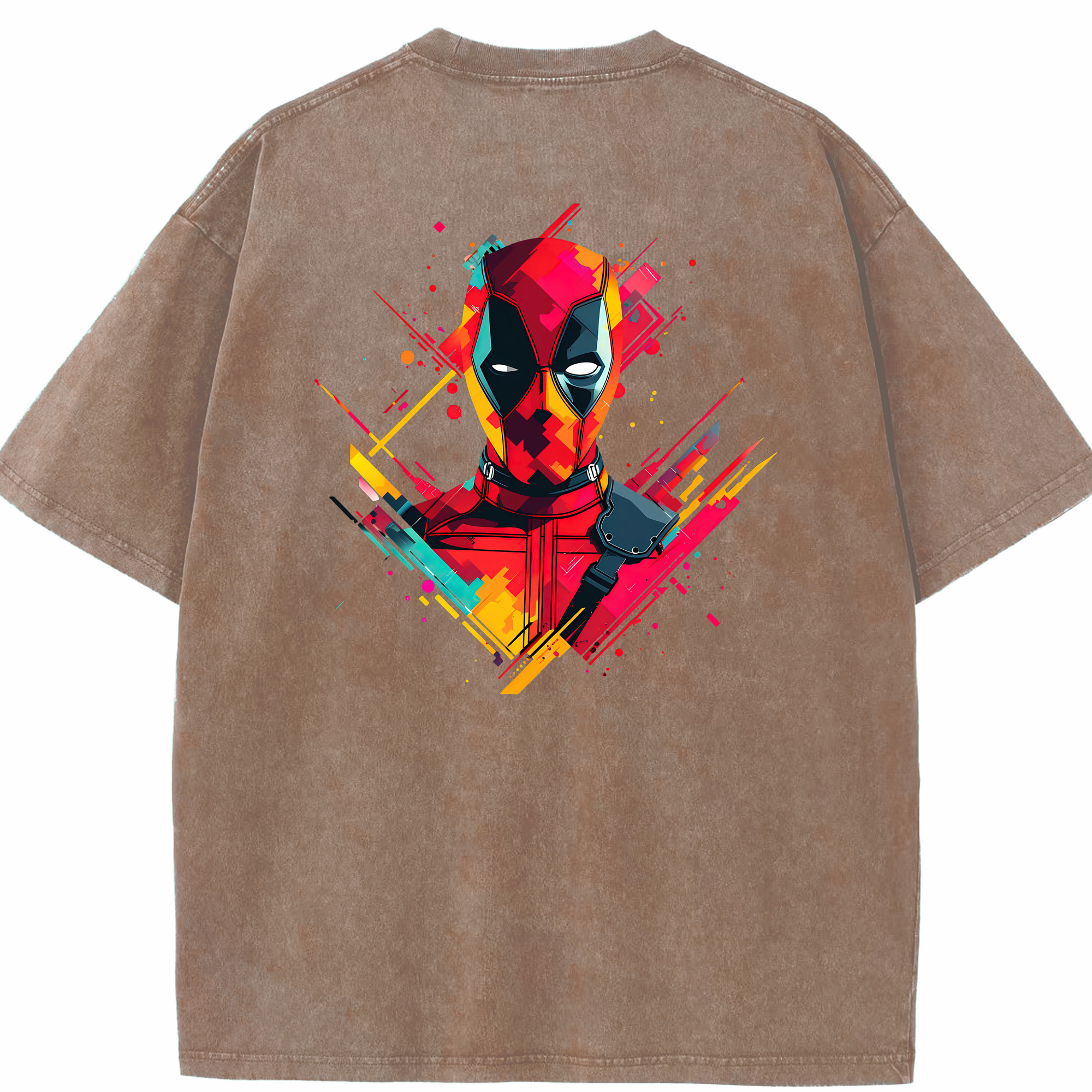 （画像用） Deadpool デッドプール 綿100% ヴィンテージ風 半袖Tシャツ（背面プリント）