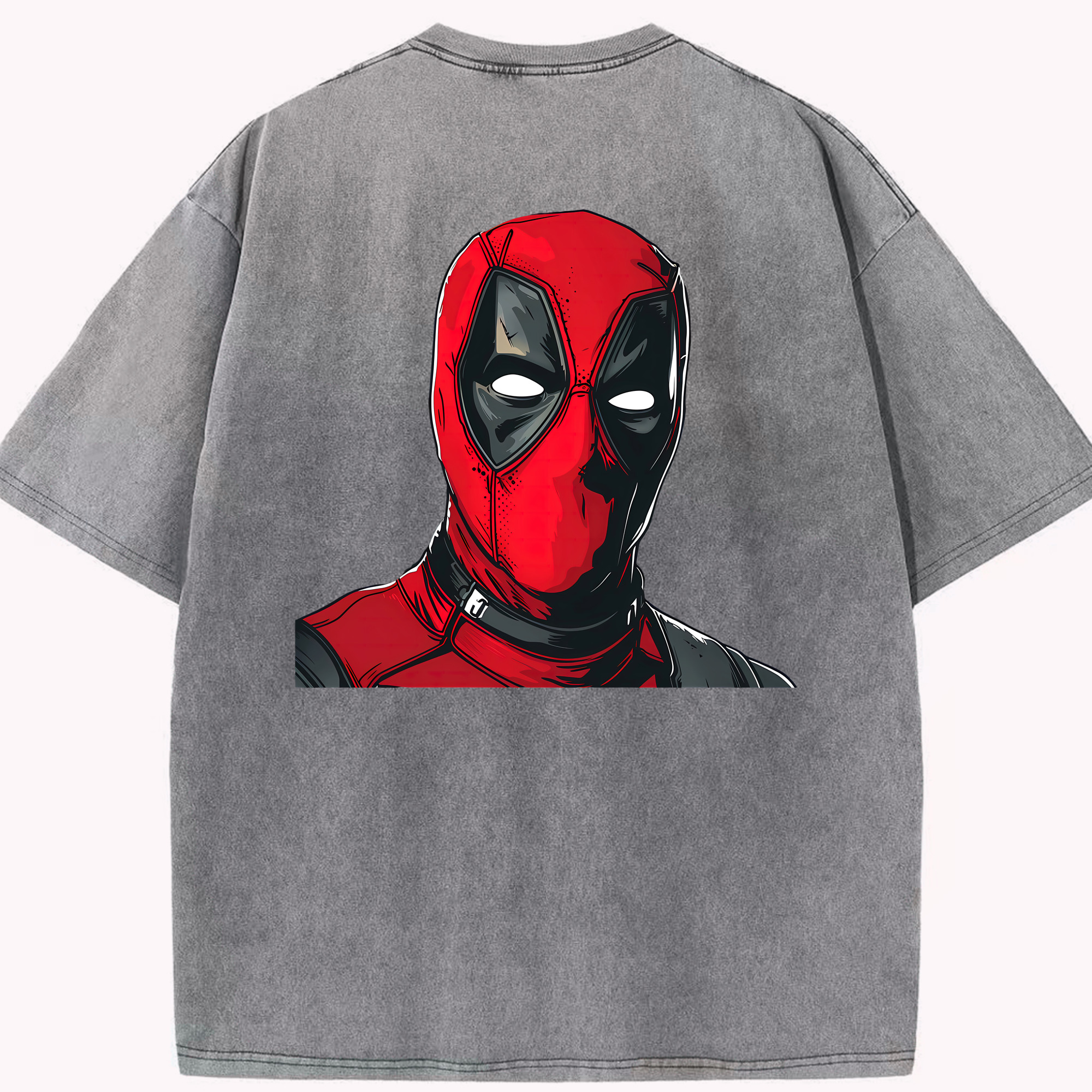 （画像用） Deadpool デッドプール 綿100% ヴィンテージ風 半袖Tシャツ（背面プリント）