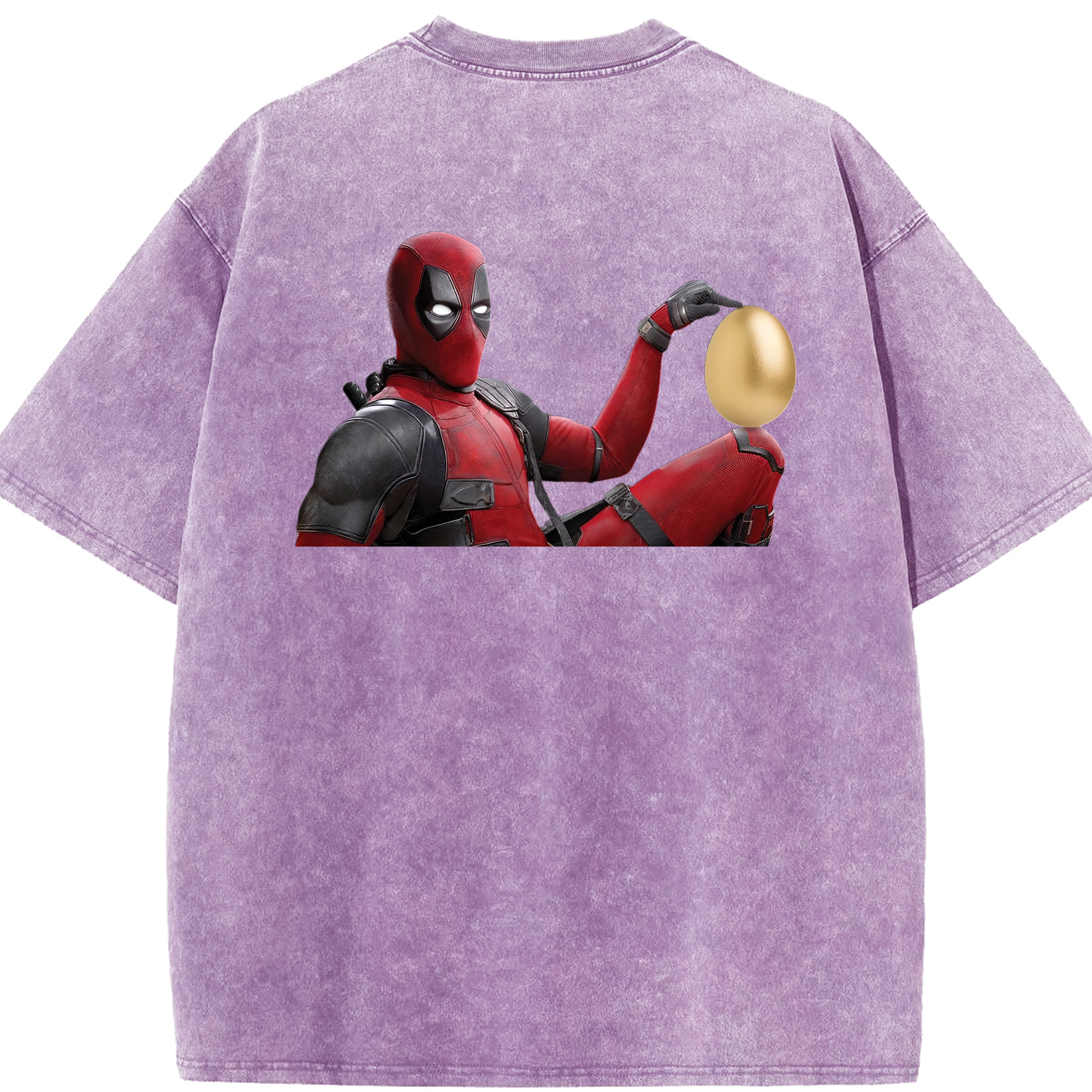 （画像用） Deadpool デッドプール 綿100% ヴィンテージ風 半袖Tシャツ（背面プリント）