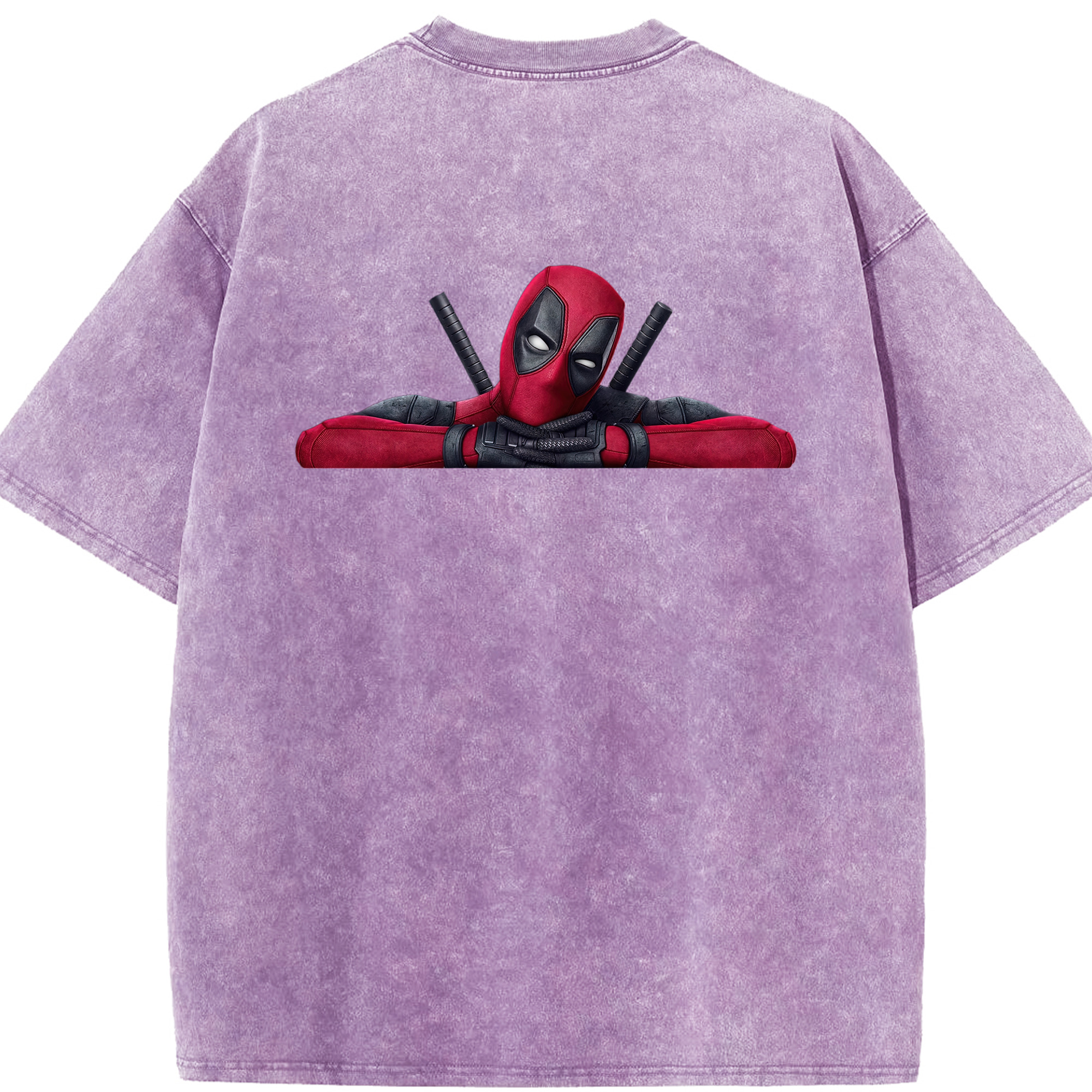 （画像用） Deadpool デッドプール 綿100% ヴィンテージ風 半袖Tシャツ（背面プリント）