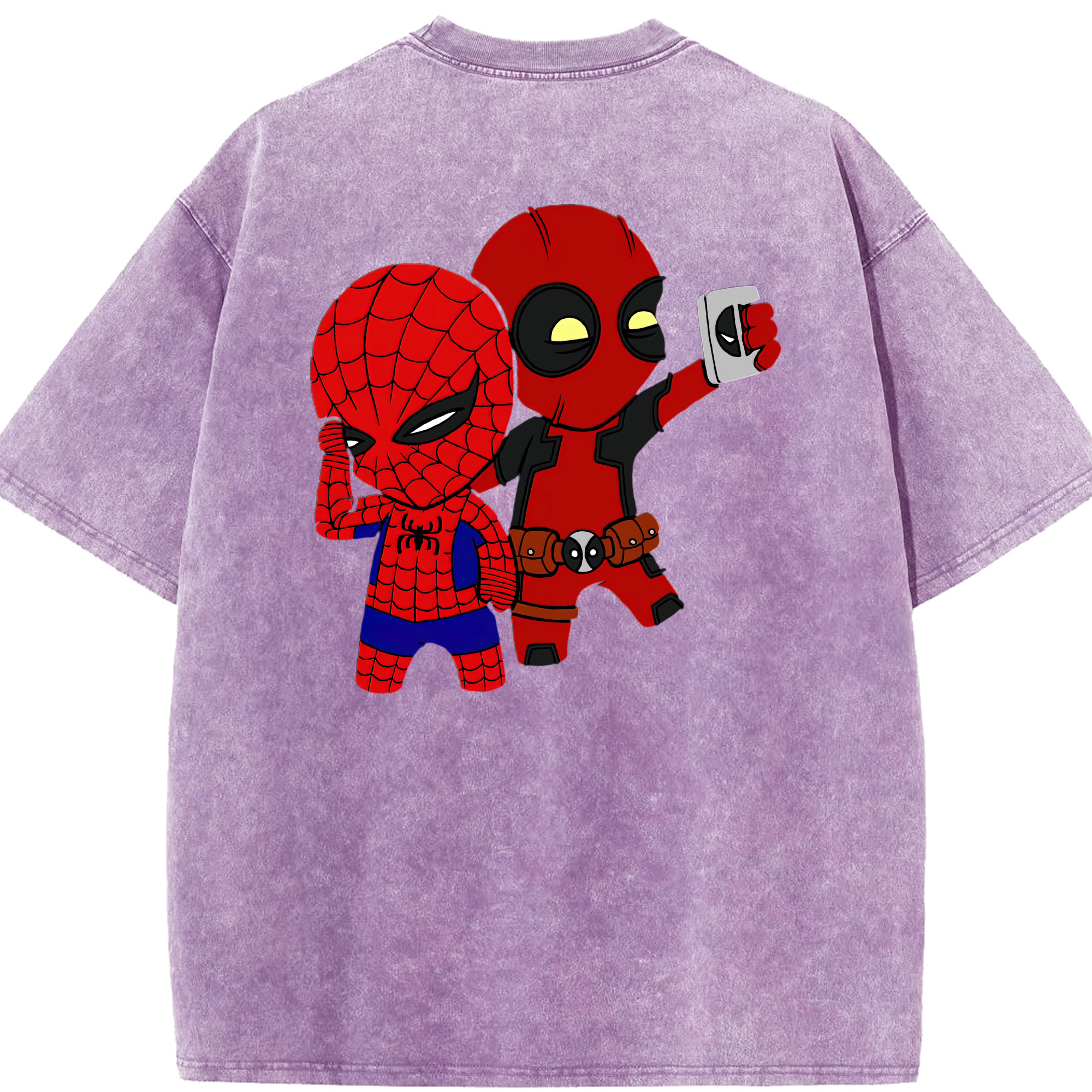 （画像用） Deadpool デッドプール 綿100% ヴィンテージ風 半袖Tシャツ（背面プリント）