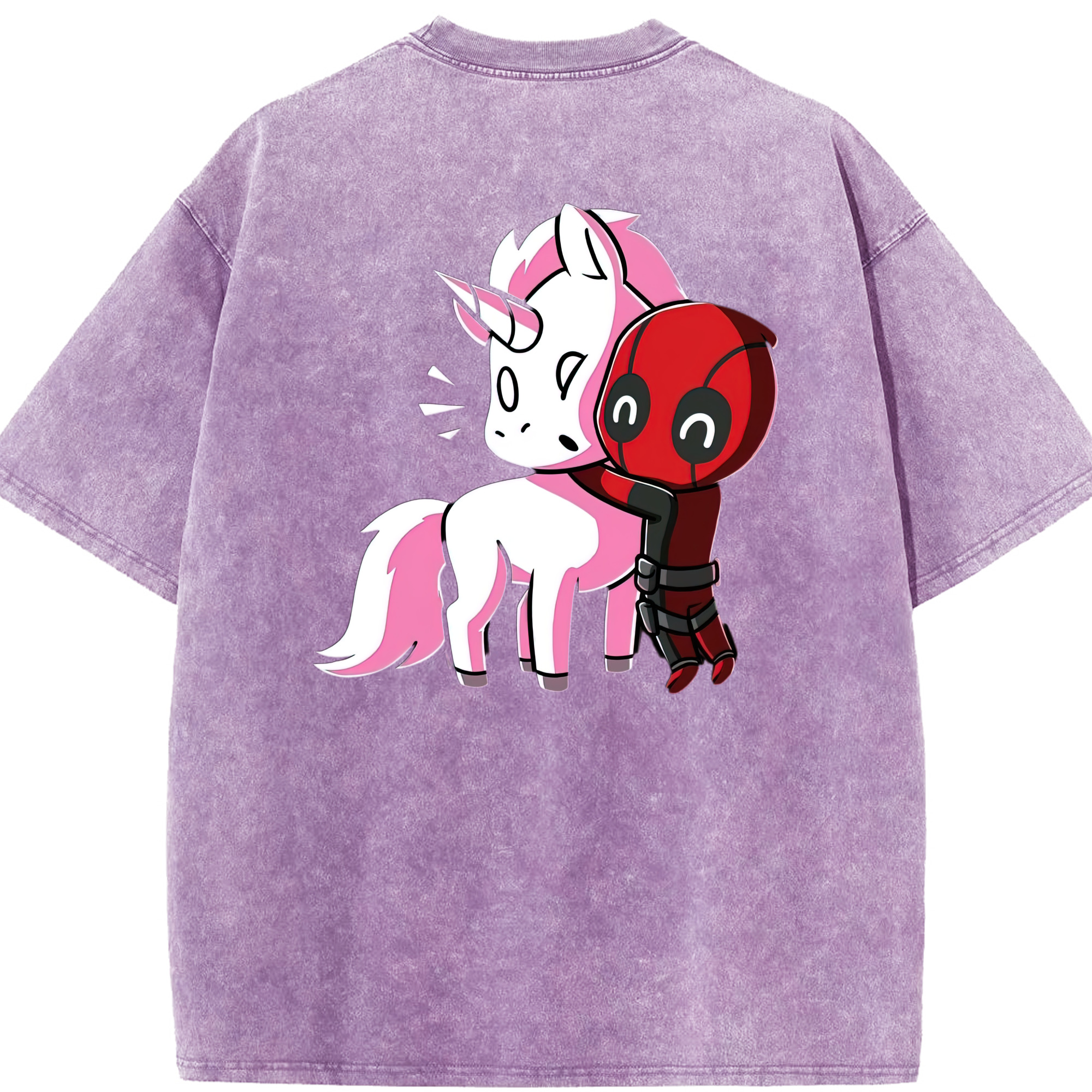 （画像用） Deadpool デッドプール 綿100% ヴィンテージ風 半袖Tシャツ（背面プリント）