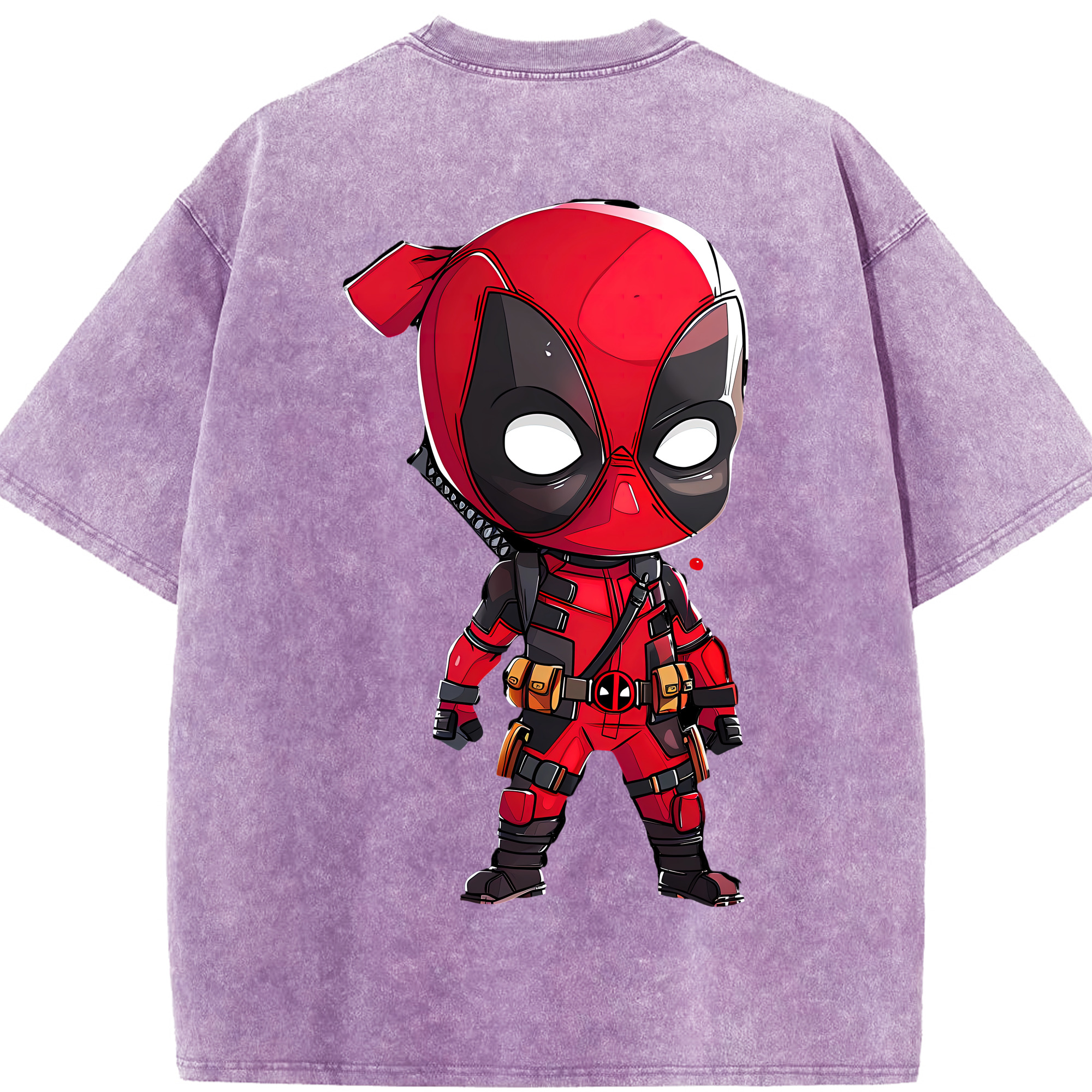 （画像用） Deadpool デッドプール 綿100% ヴィンテージ風 半袖Tシャツ（背面プリント）