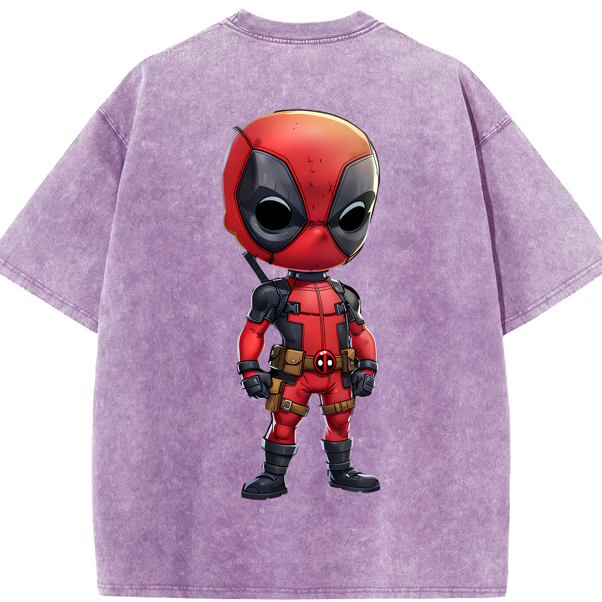 （画像用） Deadpool デッドプール 綿100% ヴィンテージ風 半袖Tシャツ（背面プリント）