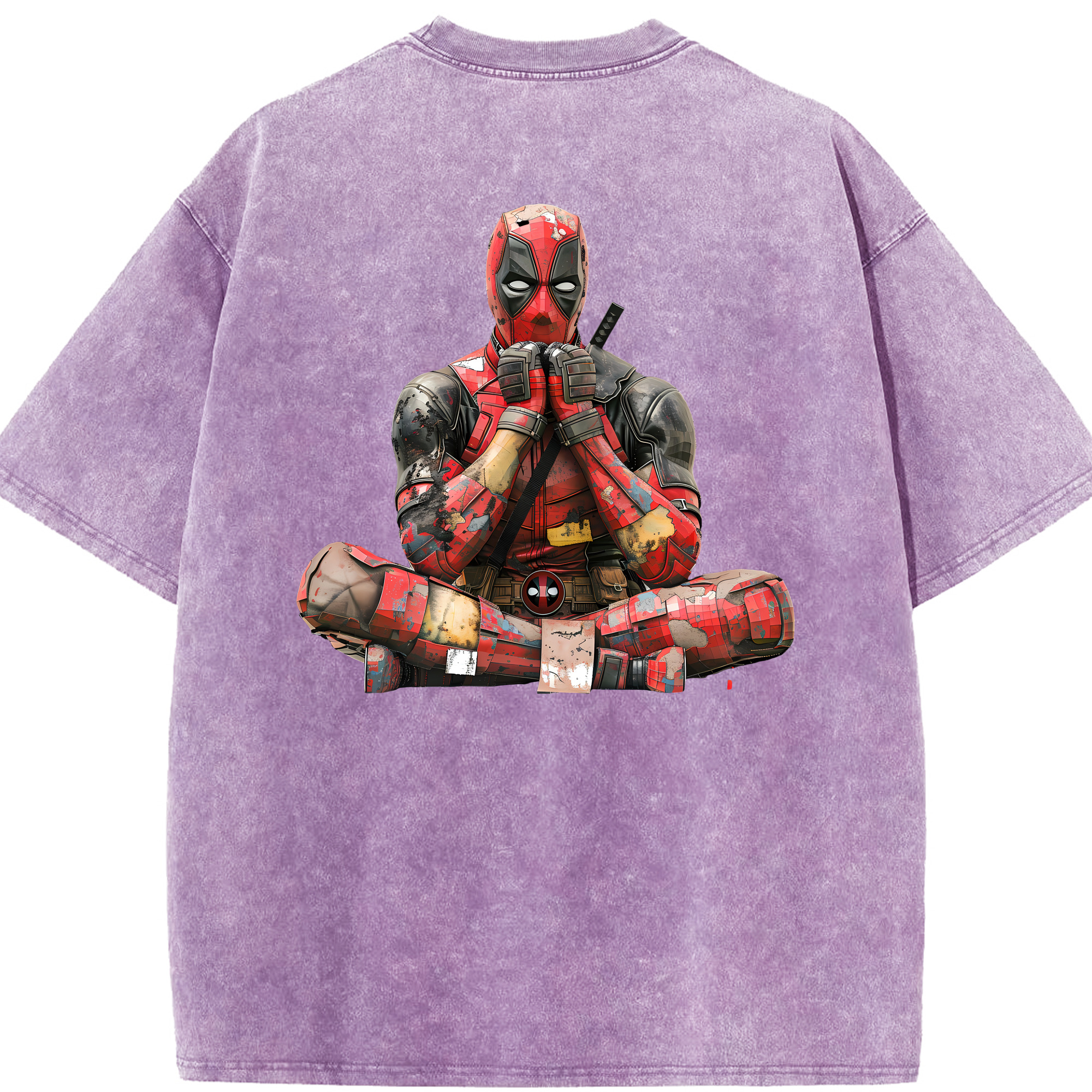 （画像用） Deadpool デッドプール 綿100% ヴィンテージ風 半袖Tシャツ（背面プリント）